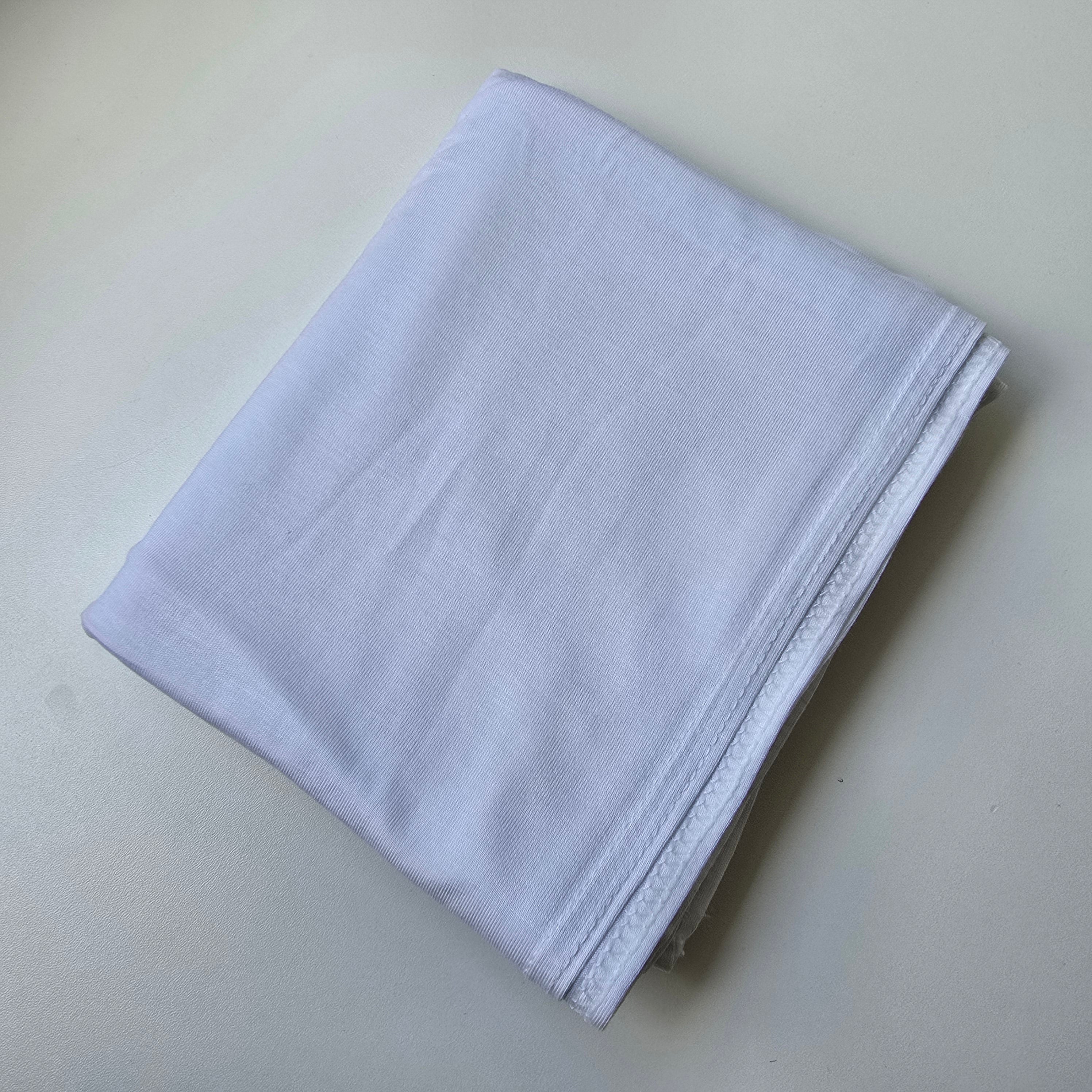 1pc Women's Premium Jersey Hijab White, Solid Color Knitted Scarf, Jersey Hijab, Muslim Prayer Headwrap, Suitable For All Seasons