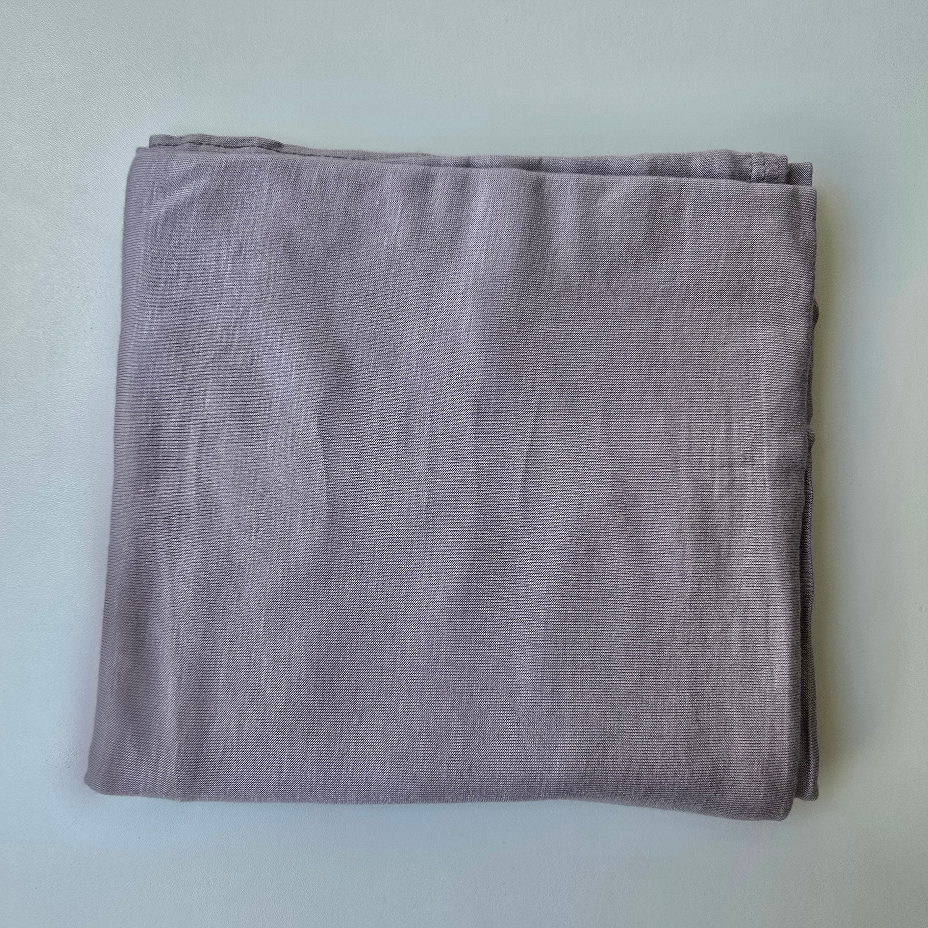 1pc Women's Premium Jersey Hijab Heather Grey, Solid Colour Knitted Scarf, Jersey Hijab, Muslim Prayer Headwrap, Suitable For All Seasons