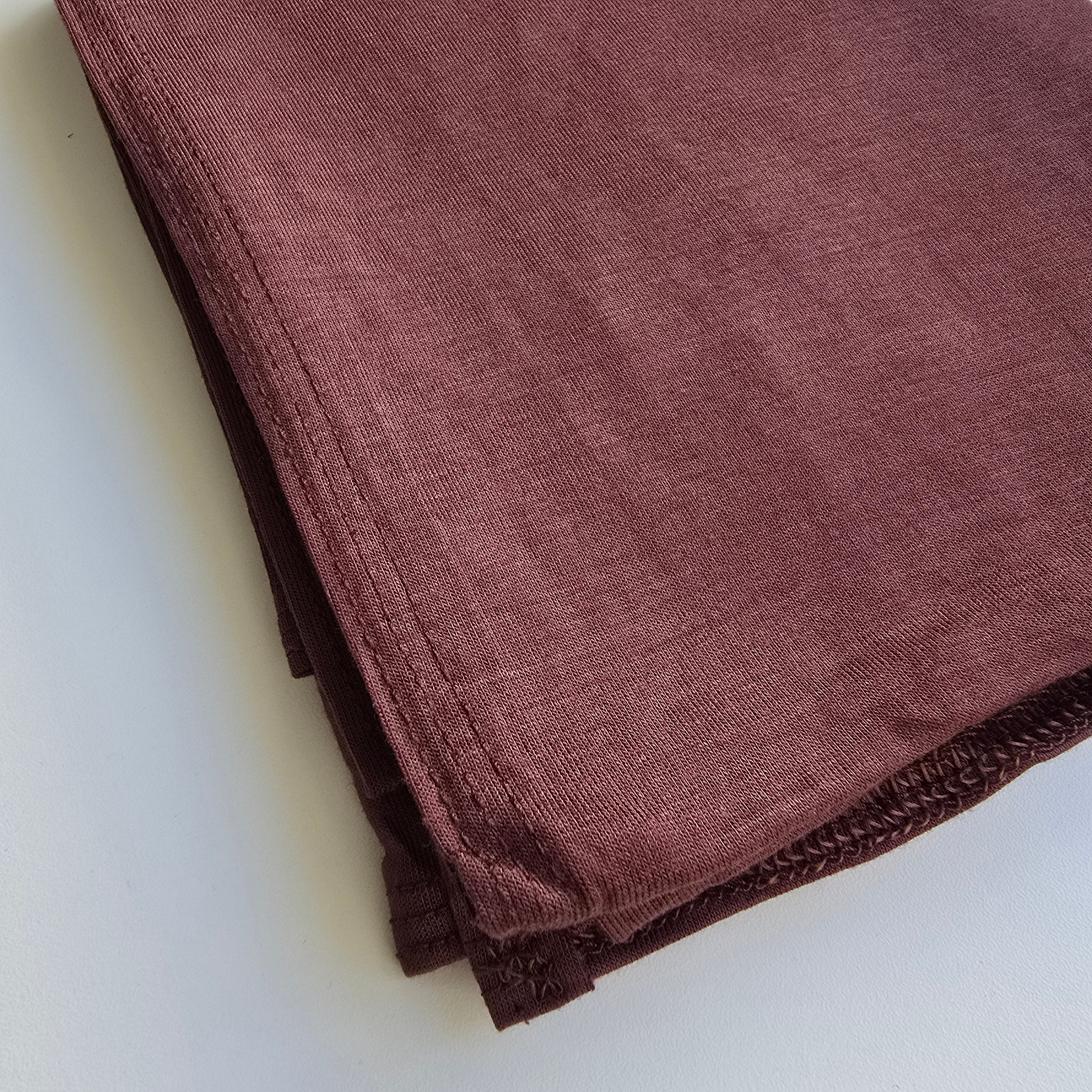 1pc Women's Premium Jersey Hijab Chocolate Cherry, Solid Colour Knitted Scarf, Jersey Hijab, Muslim Prayer Headwrap, Suitable For All Seasons