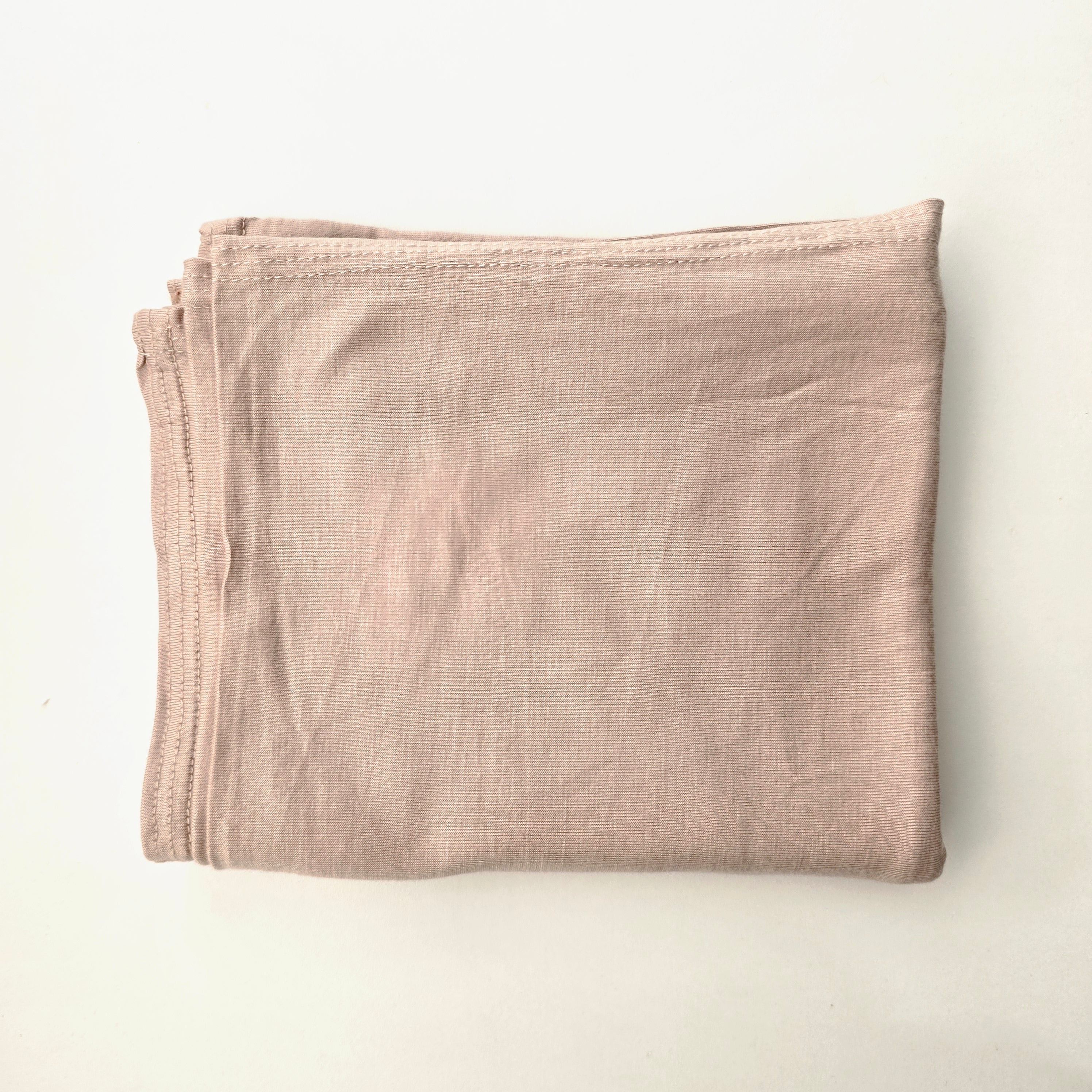 1pc Women's Premium Jersey Hijab Stone Nude, Solid Color Knitted Scarf, Jersey Hijab, Muslim Prayer Headwrap, Suitable For All Seasons