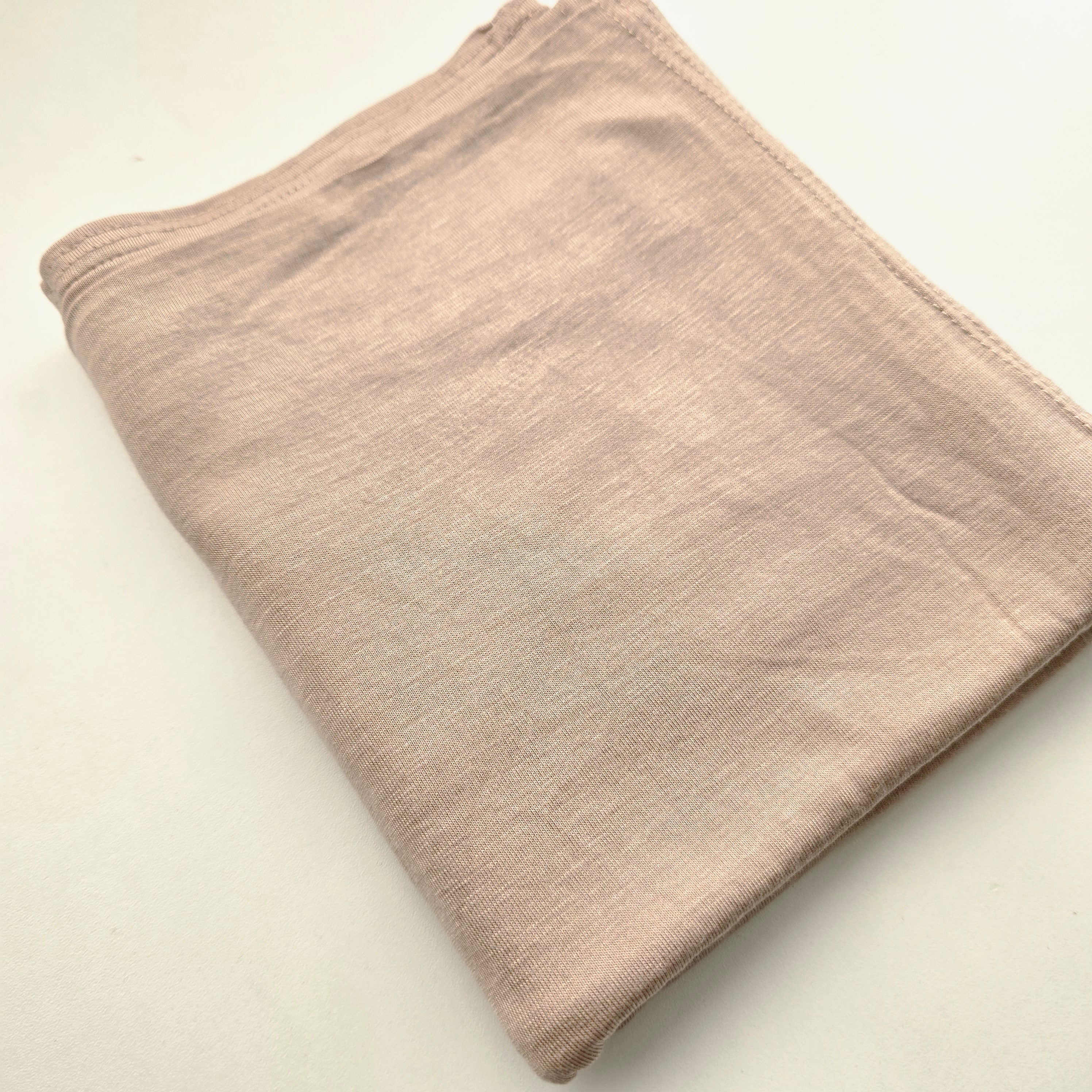 1pc Women's Premium Jersey Hijab Stone Nude, Solid Color Knitted Scarf, Jersey Hijab, Muslim Prayer Headwrap, Suitable For All Seasons