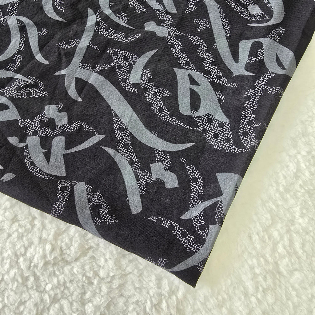 1pc Women's Printed Chiffon Hijab , Lightweight Soft Scarf, Elegant Muslim Headwrap, Breathable Modest Wear for All Seasons