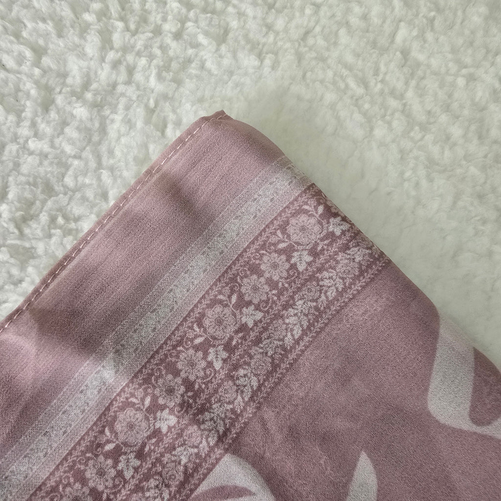 1pc Women's Printed Chiffon Hijab , Lightweight Soft Scarf, Elegant Muslim Headwrap, Breathable Modest Wear for All Seasons