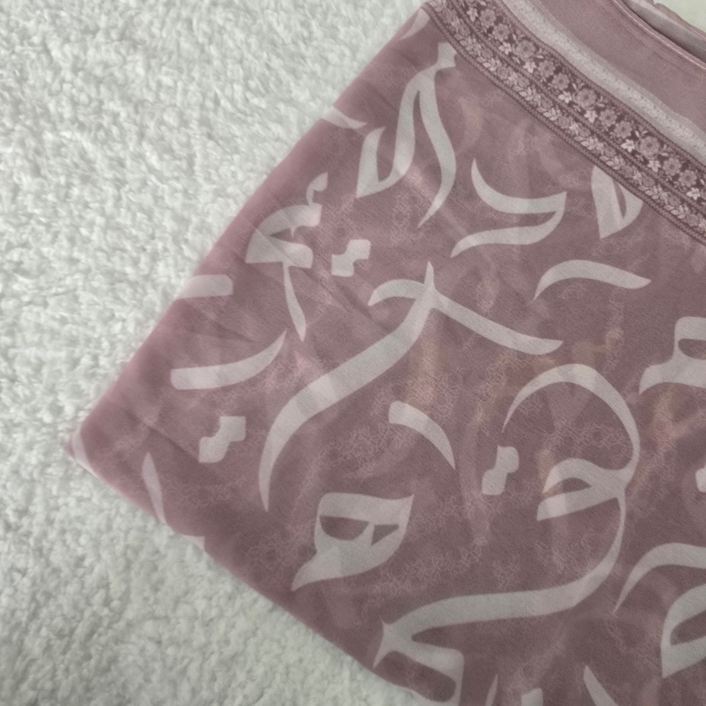 1pc Women's Printed Chiffon Hijab , Lightweight Soft Scarf, Elegant Muslim Headwrap, Breathable Modest Wear for All Seasons