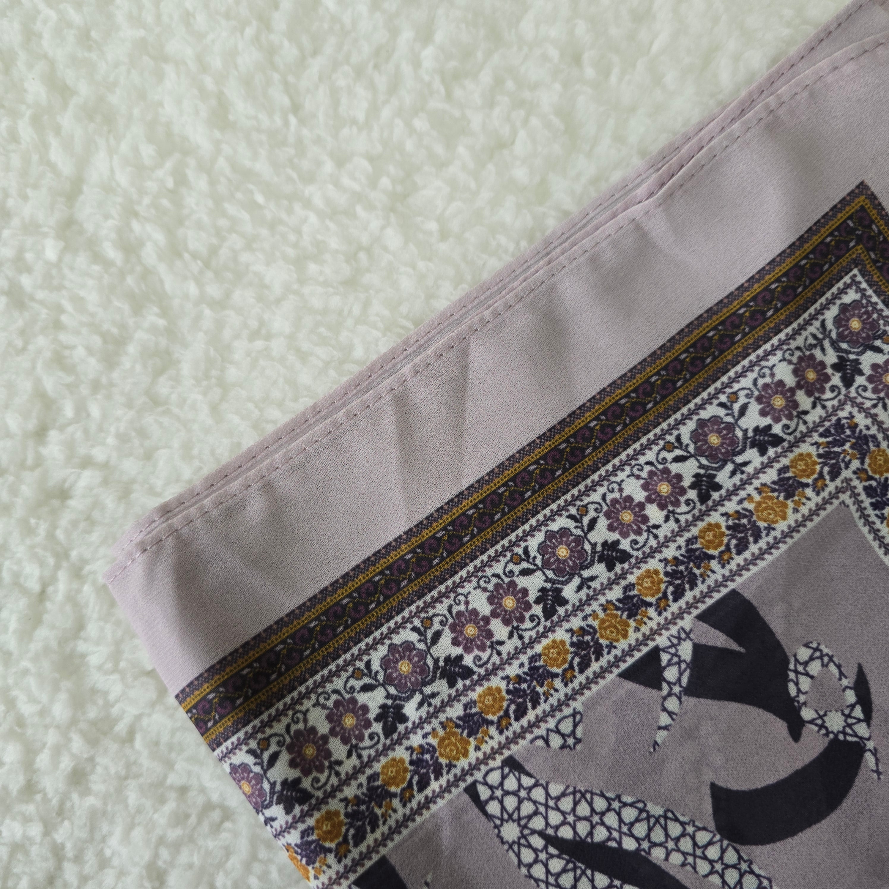 1pc Women's Printed Chiffon Hijab , Lightweight Soft Scarf, Elegant Muslim Headwrap, Breathable Modest Wear for All Seasons