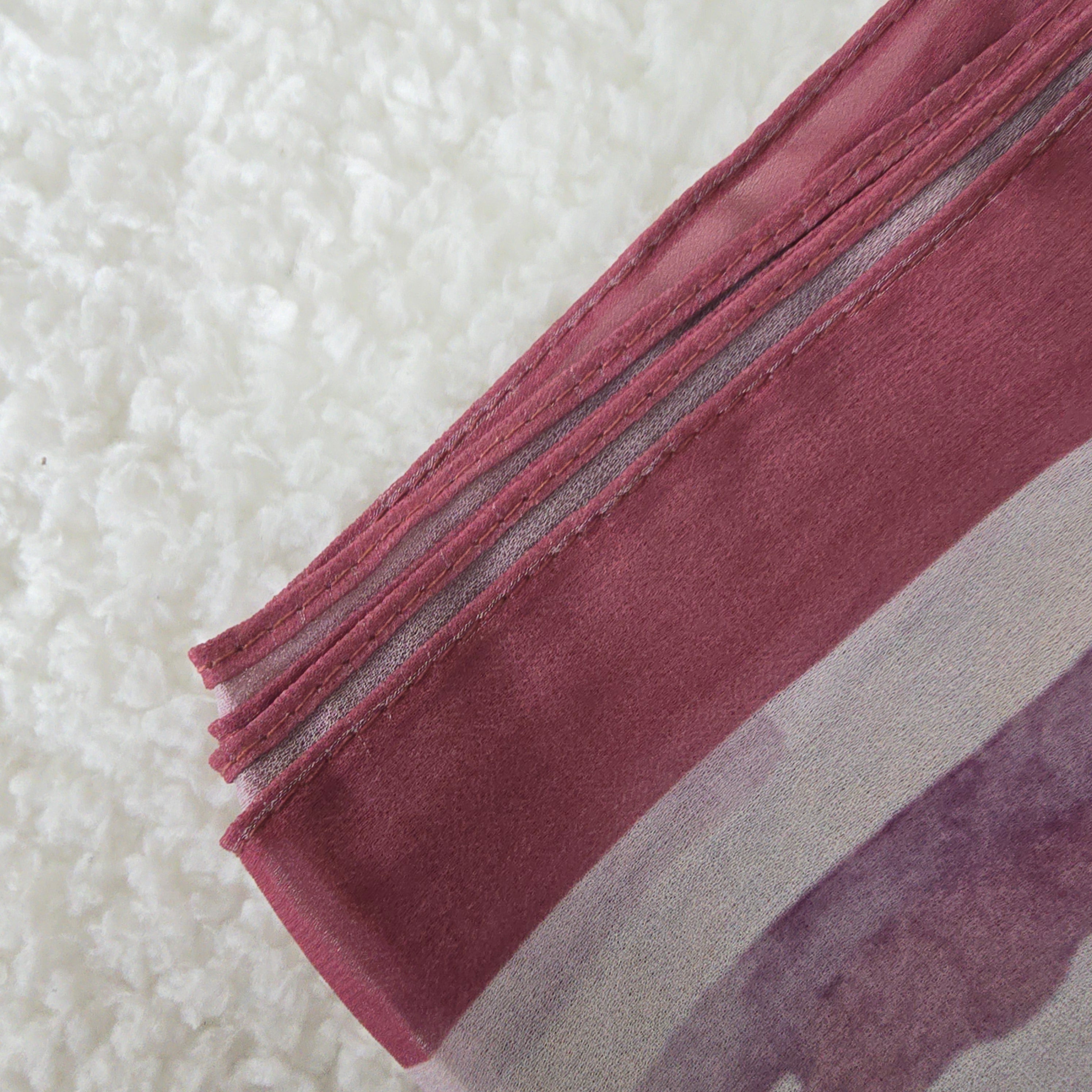 1pc Women's Printed Chiffon Hijab , Lightweight Soft Scarf, Elegant Muslim Headwrap, Breathable Modest Wear for All Seasons