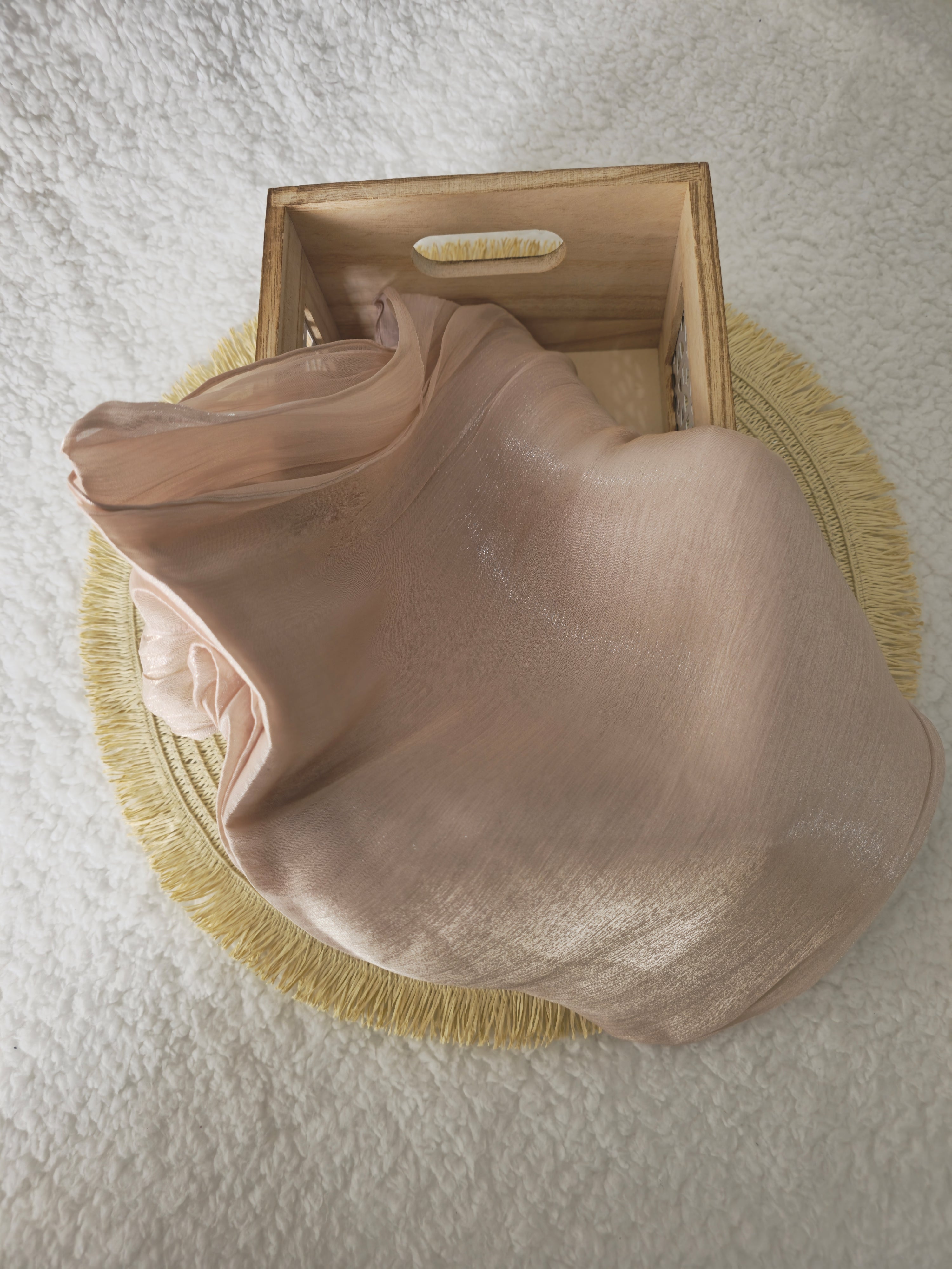 1pc Premium Rose Gold Shimmer Satin Hijab – Smooth, Shiny, Elegant Headscarf for Women | Elanee Modest