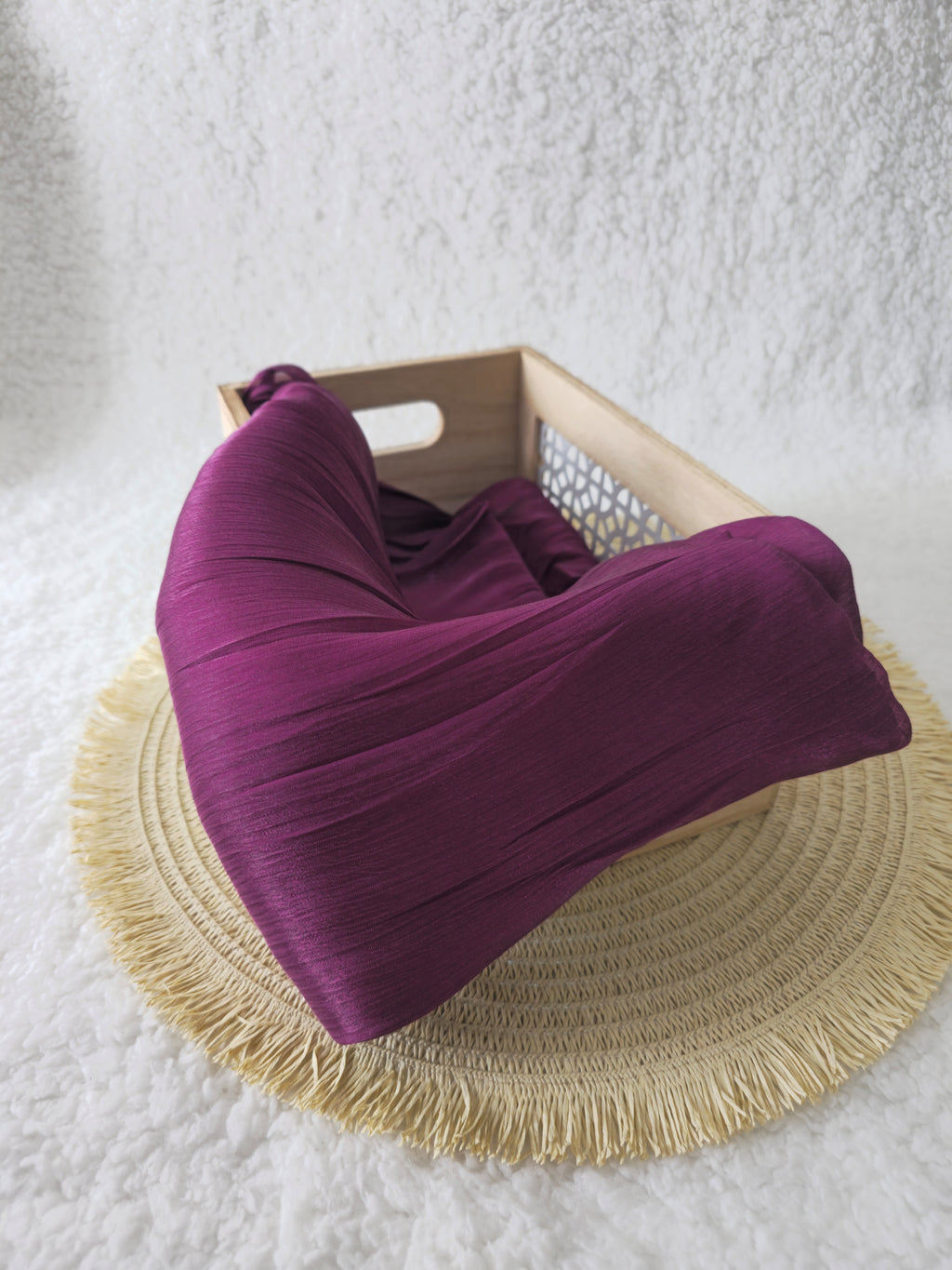 1pc Premium Magenta Shimmer Satin Hijab – Smooth, Shiny, Elegant Headscarf for Women | Elanee Modest