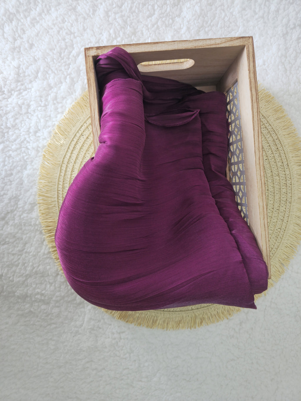 1pc Premium Magenta Shimmer Satin Hijab – Smooth, Shiny, Elegant Headscarf for Women | Elanee Modest