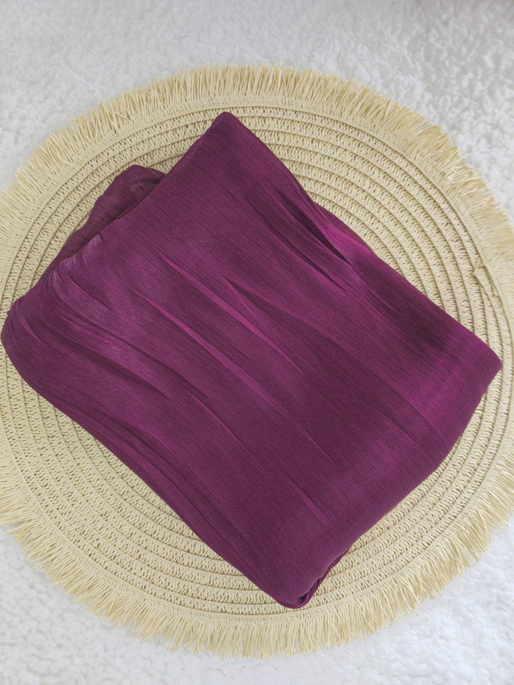 1pc Premium Magenta Shimmer Satin Hijab – Smooth, Shiny, Elegant Headscarf for Women | Elanee Modest