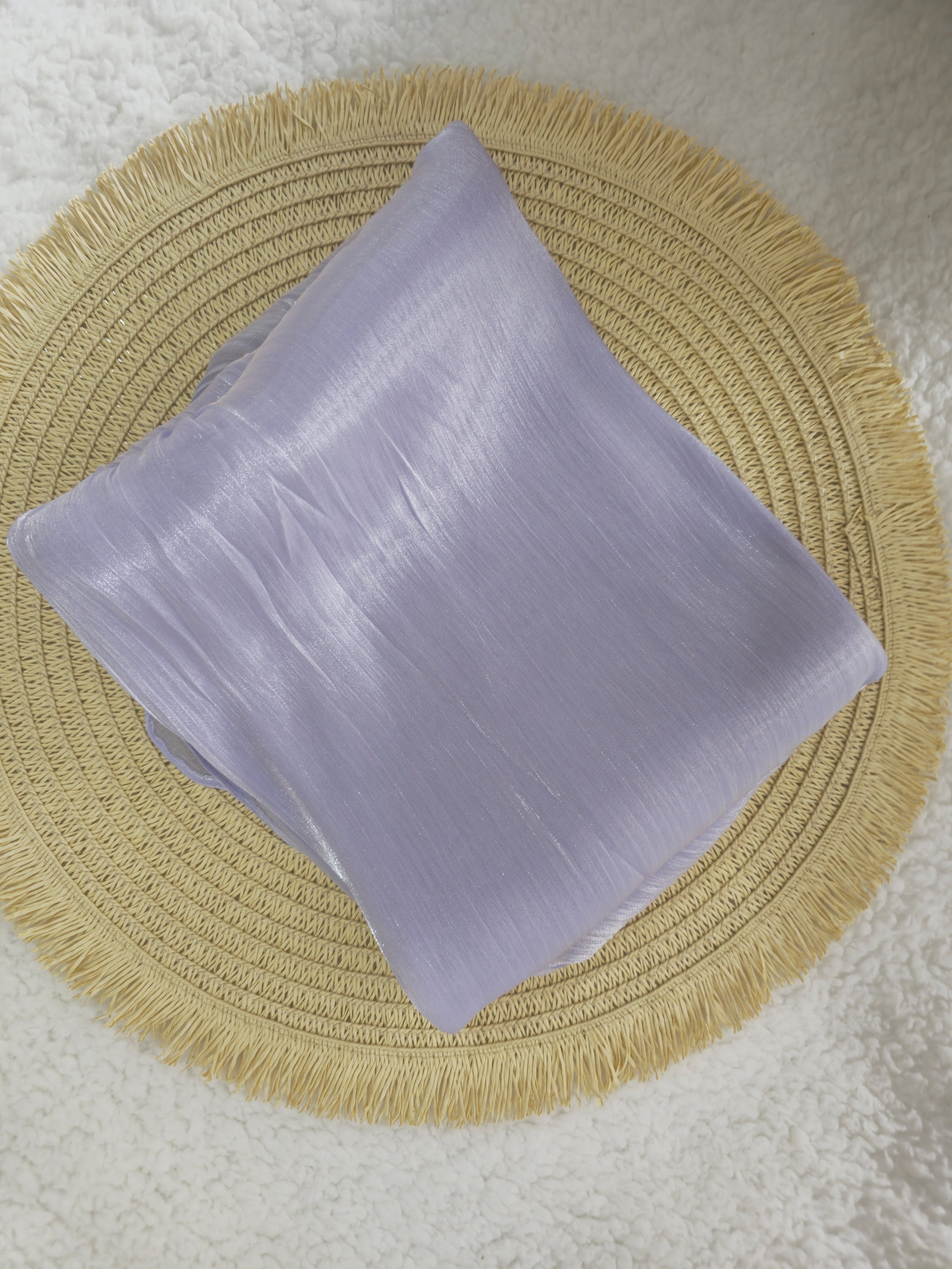 1pc Premium Lavender Shimmer Satin Hijab – Smooth, Shiny, Elegant Headscarf for Women | Elanee Modest