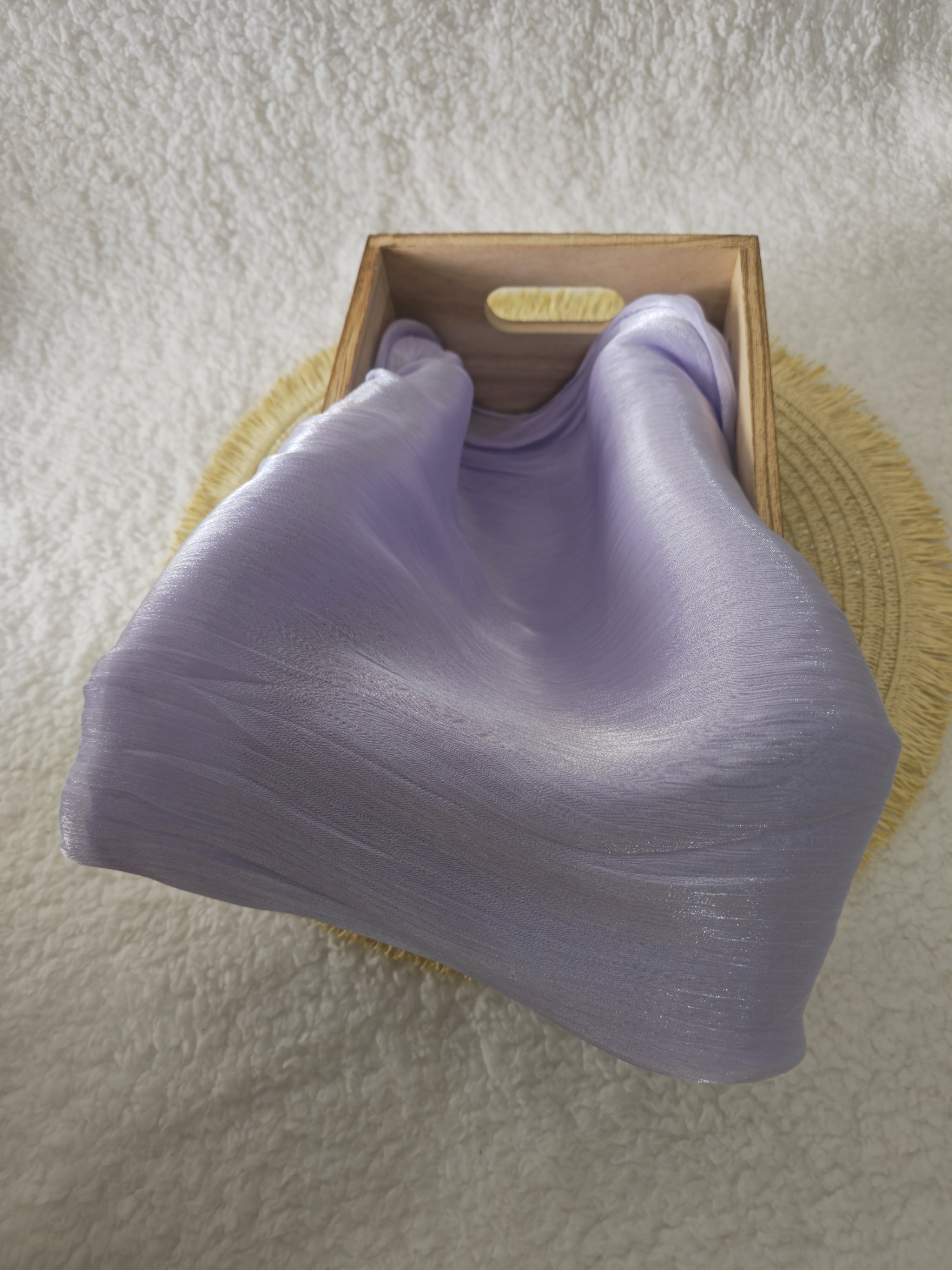 1pc Premium Lavender Shimmer Satin Hijab – Smooth, Shiny, Elegant Headscarf for Women | Elanee Modest