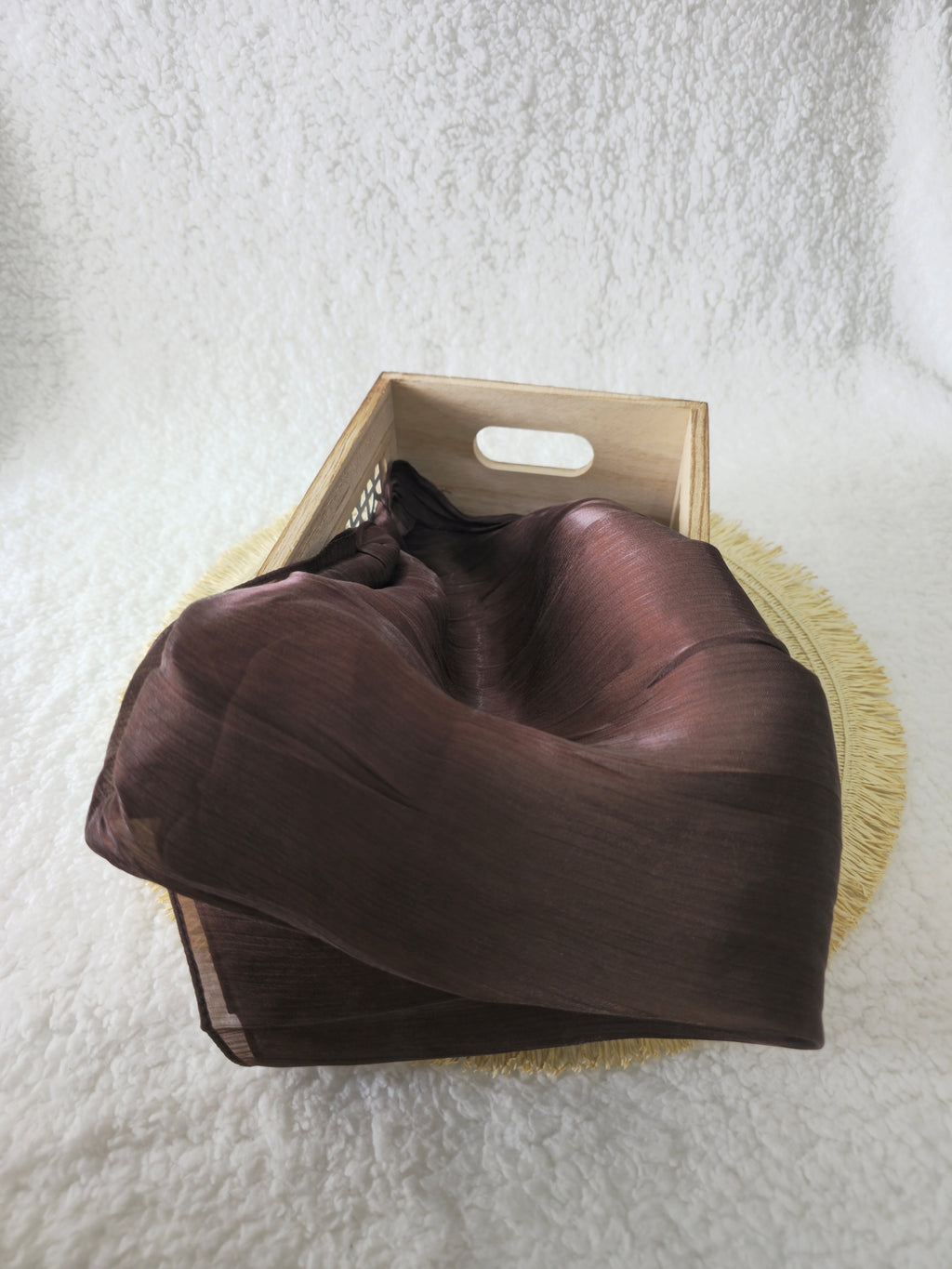 1pc Premium Mocha Shimmer Satin Hijab – Smooth, Shiny, Elegant Headscarf for Women | Elanee Modest