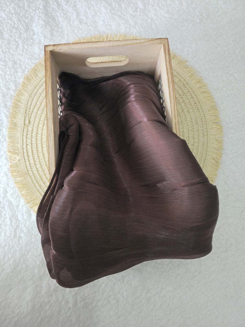 1pc Premium Mocha Shimmer Satin Hijab – Smooth, Shiny, Elegant Headscarf for Women | Elanee Modest