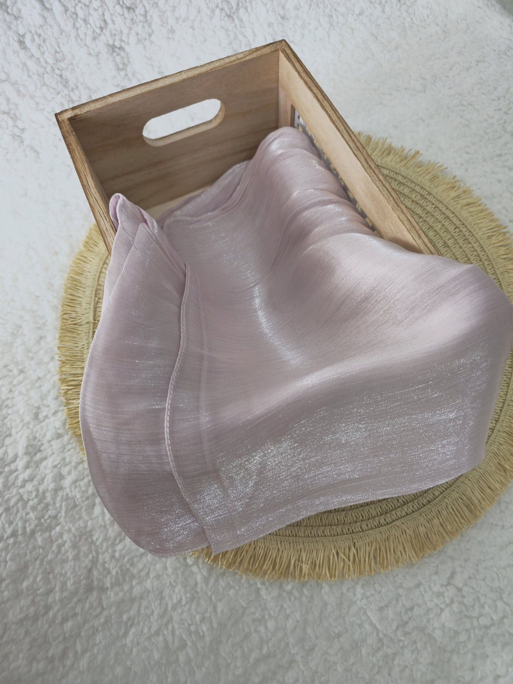 1pc Premium Dusty Lilac Shimmer Satin Hijab – Smooth, Shiny, Elegant Headscarf for Women | Elanee Modest