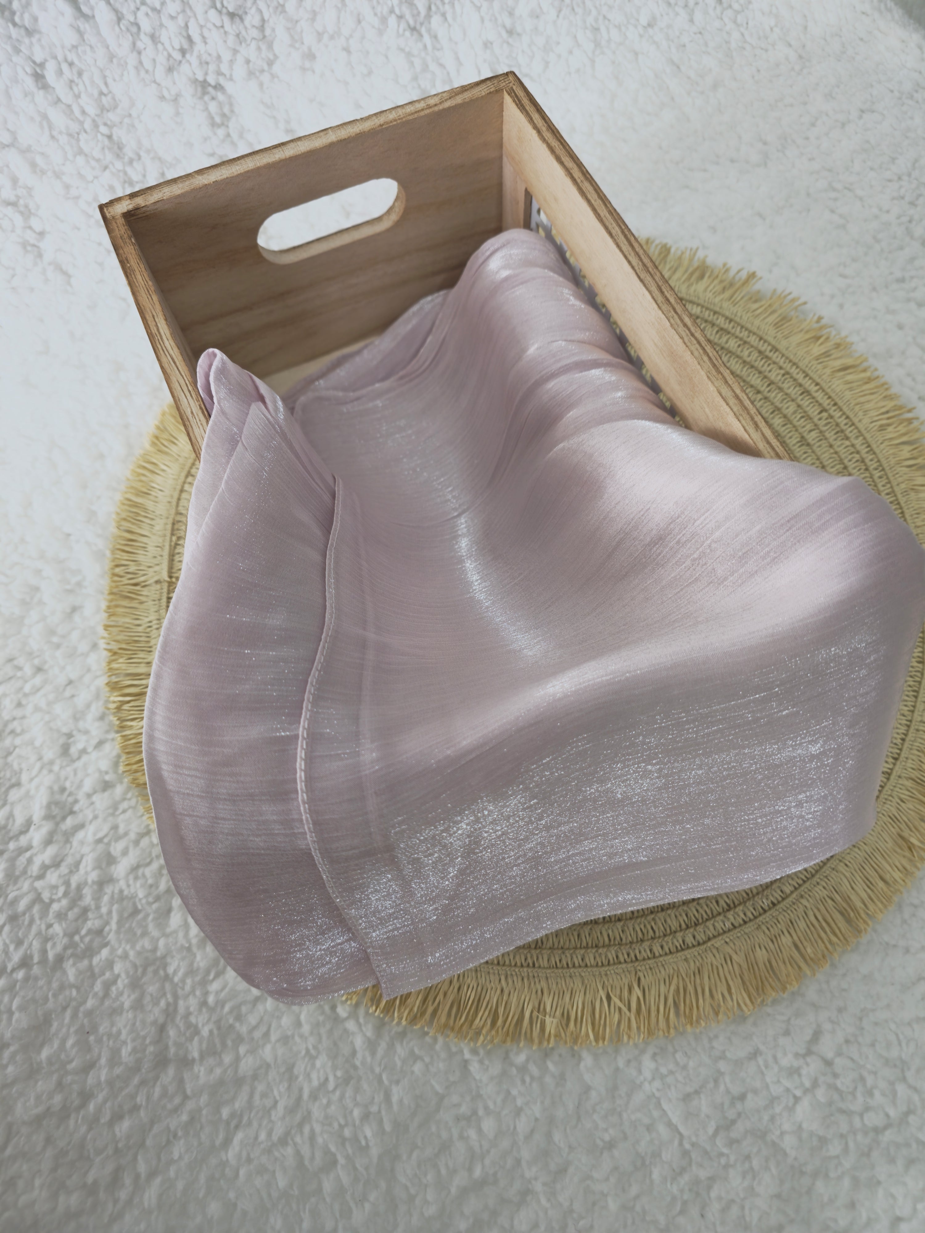 1pc Premium Dusty Lilac Shimmer Satin Hijab – Smooth, Shiny, Elegant Headscarf for Women | Elanee Modest