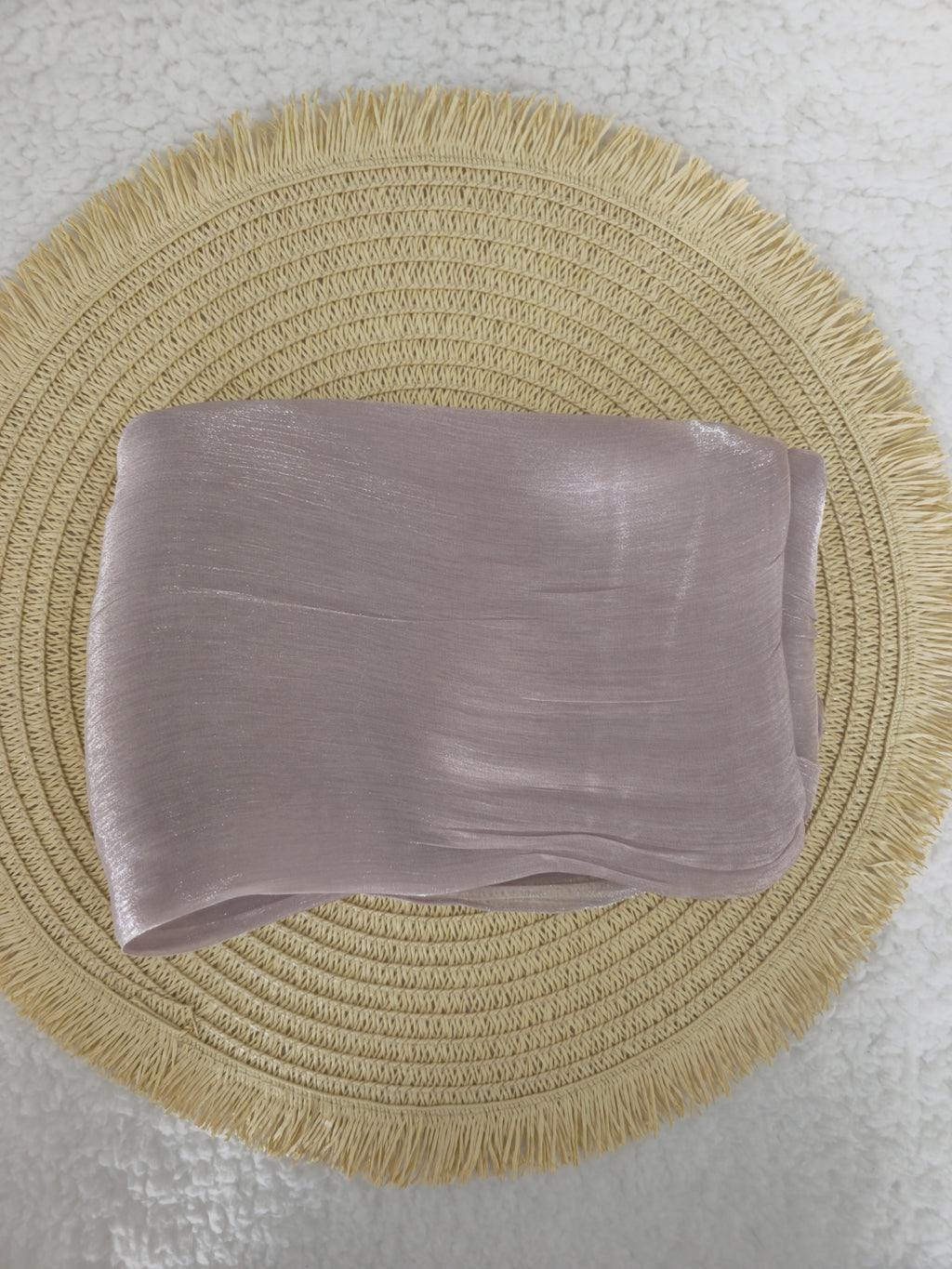 1pc Premium Taupe Shimmer Satin Hijab – Smooth, Shiny, Elegant Headscarf for Women | Elanee Modest