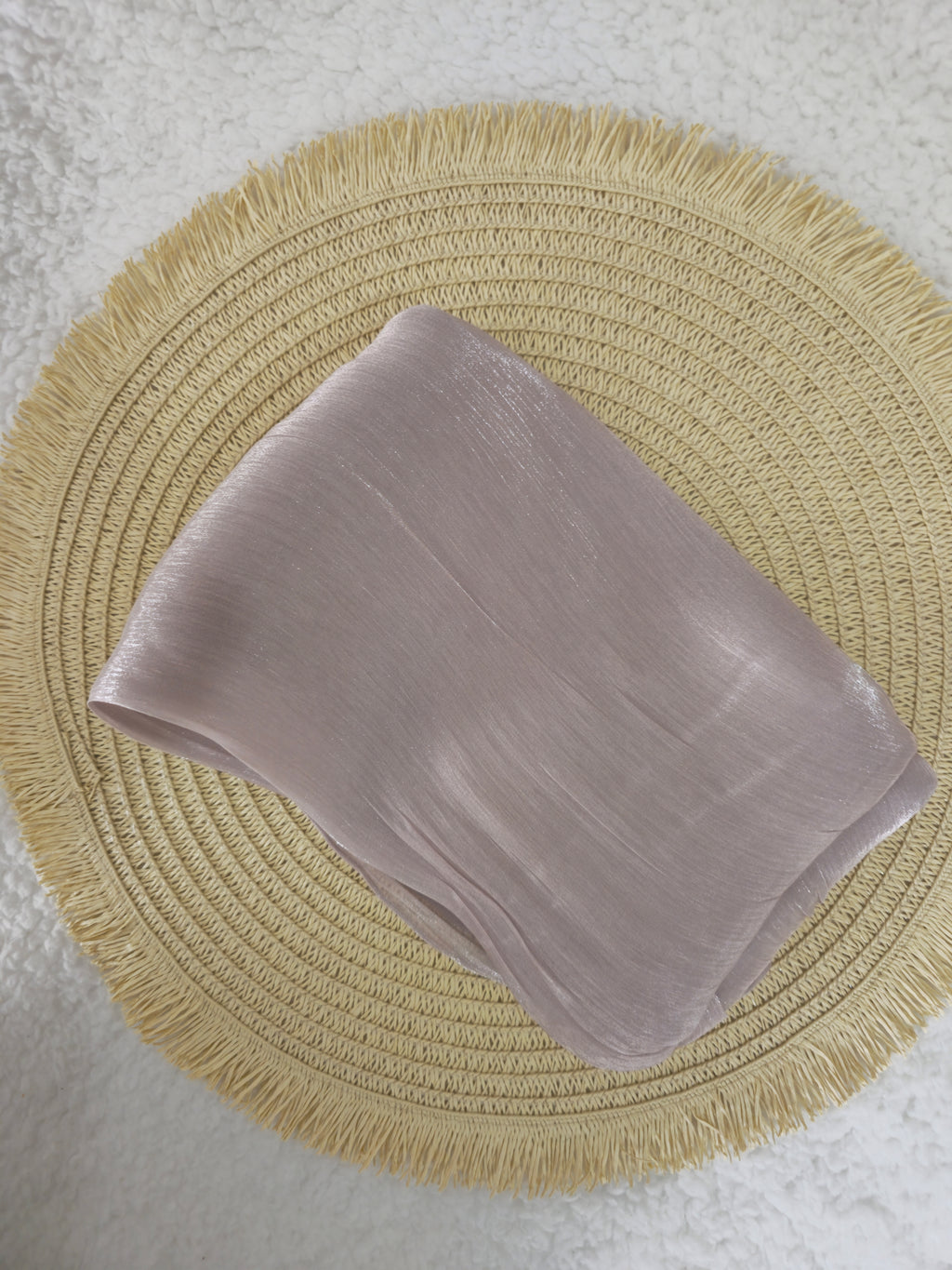 1pc Premium Taupe Shimmer Satin Hijab – Smooth, Shiny, Elegant Headscarf for Women | Elanee Modest