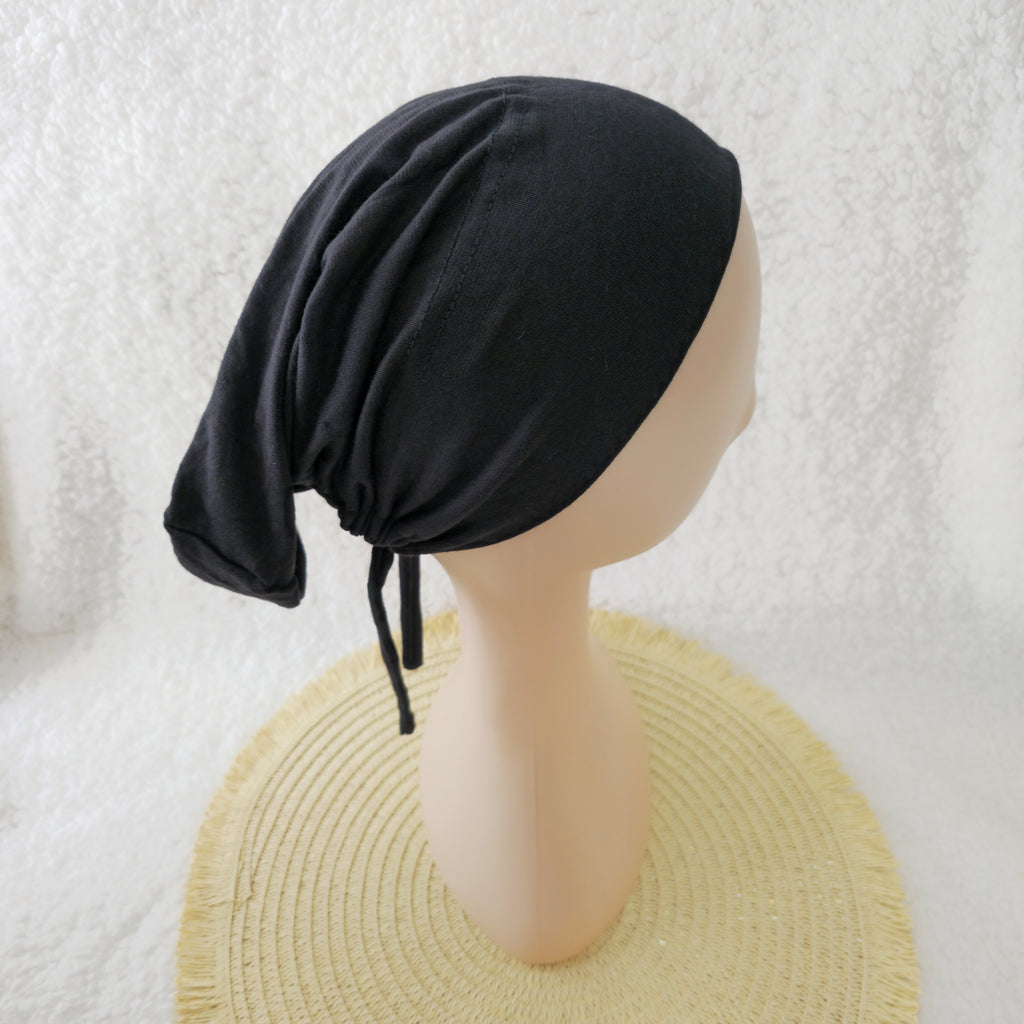 Tali Single Colour Premium Hijab Cap with tie – Soft, Stretchable Undercaps for Women | Elanee Modest