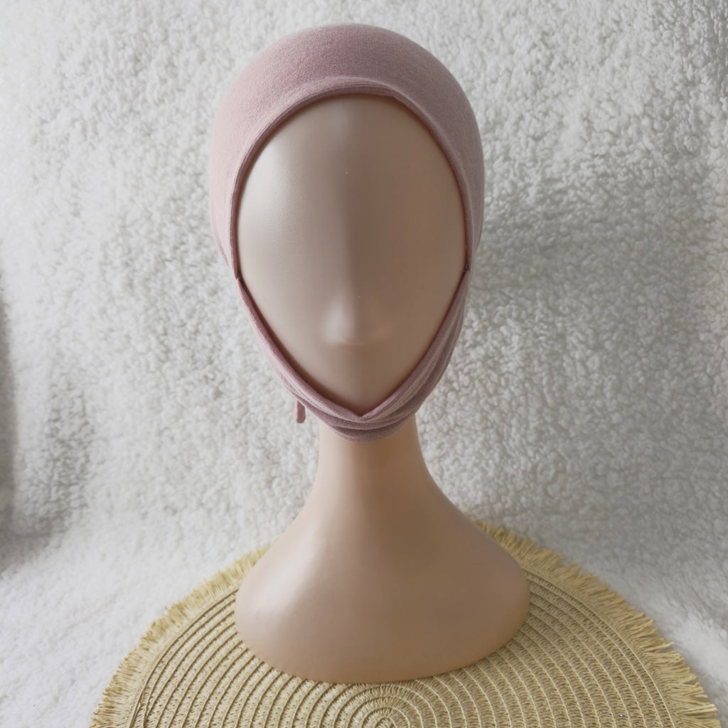 Dagu Single Colour Premium Hijab Cap with tie and chin cover – Soft, Stretchable Undercaps for Women | Elanee Modest