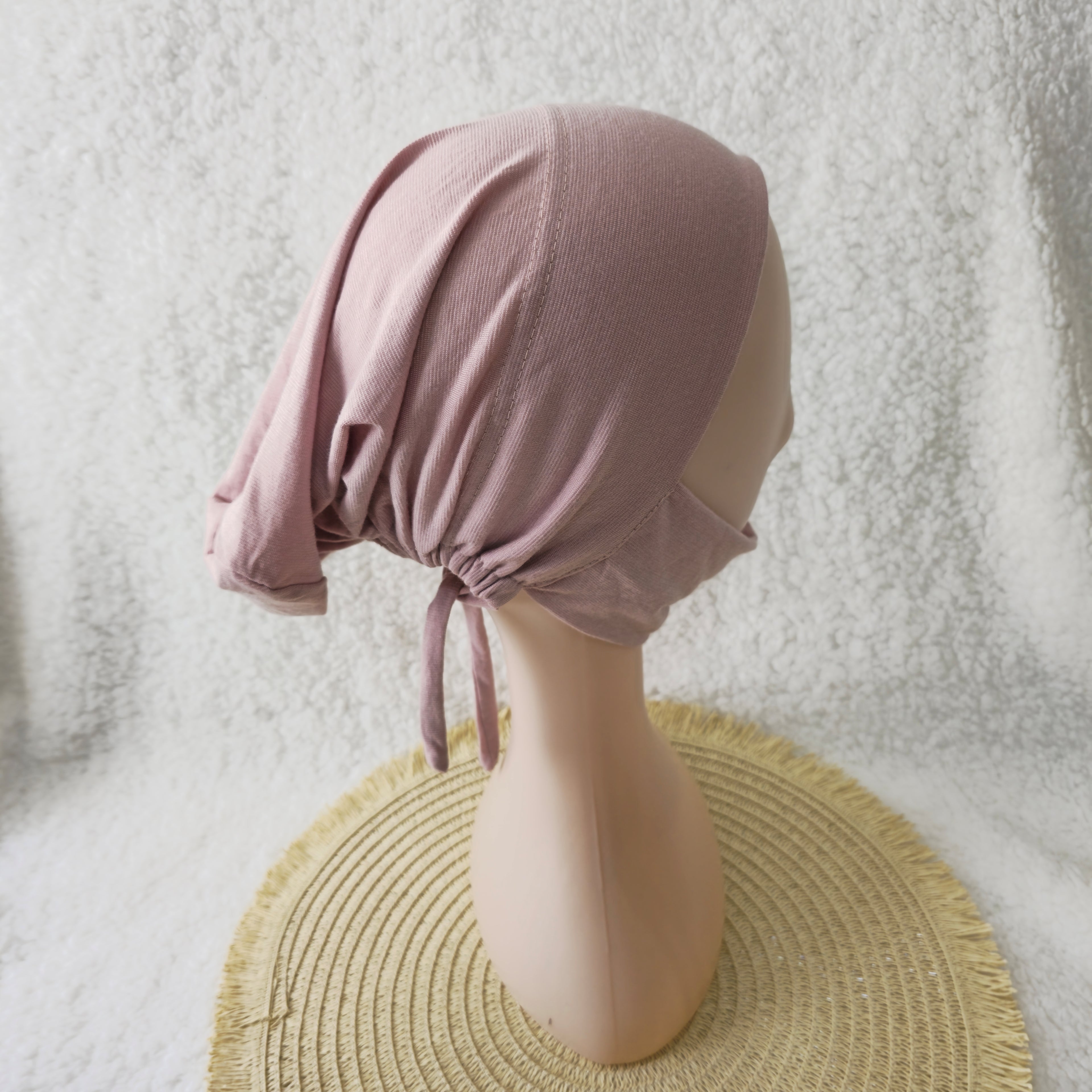 Dagu Single Colour Premium Hijab Cap with tie and chin cover – Soft, Stretchable Undercaps for Women | Elanee Modest