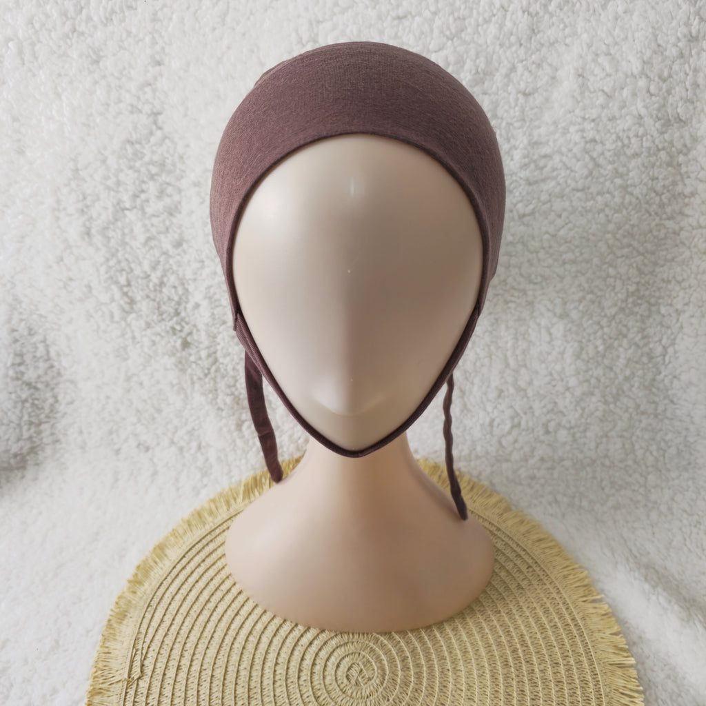 Dagu Single Colour Premium Hijab Cap with tie and chin cover – Soft, Stretchable Undercaps for Women | Elanee Modest