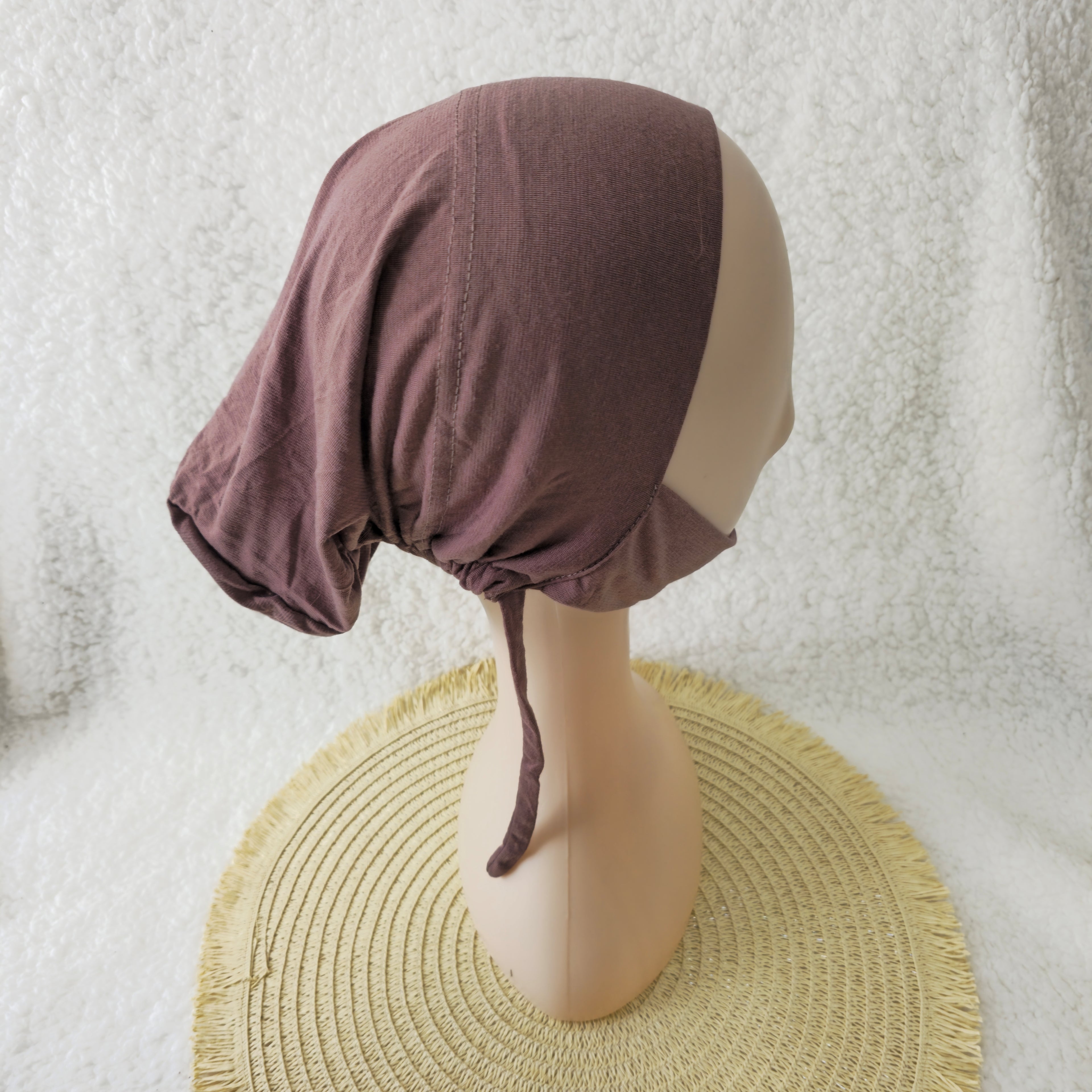 Dagu Single Colour Premium Hijab Cap with tie and chin cover – Soft, Stretchable Undercaps for Women | Elanee Modest