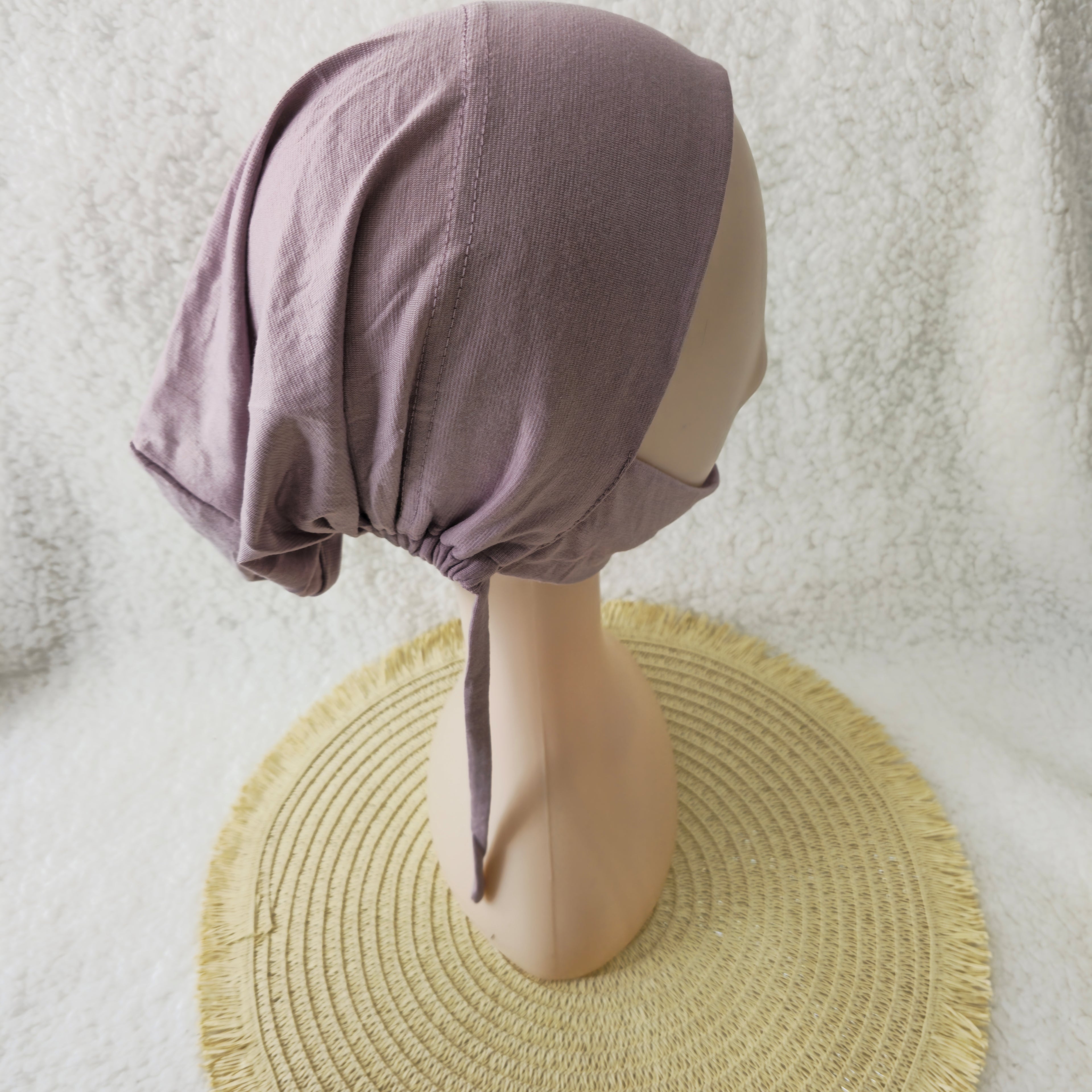 Dagu Single Colour Premium Hijab Cap with tie and chin cover – Soft, Stretchable Undercaps for Women | Elanee Modest