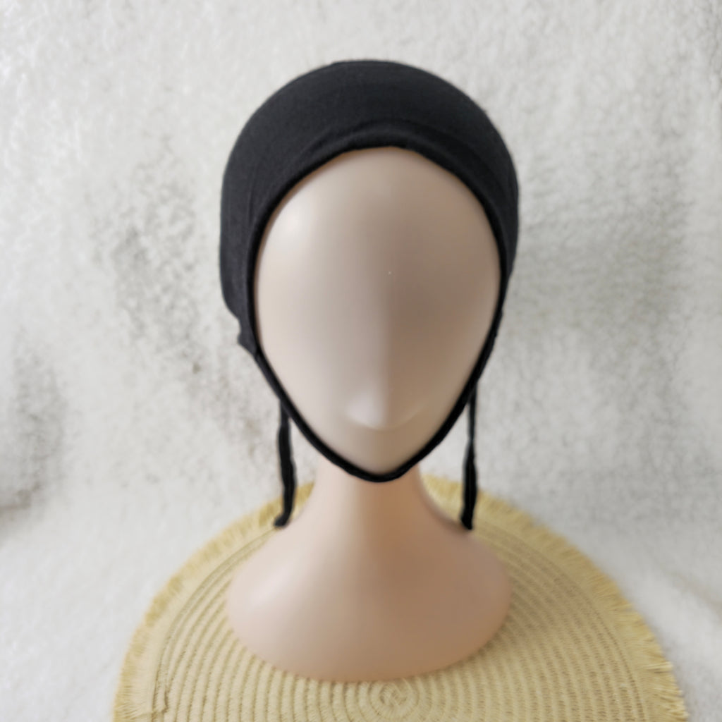 Dagu Single Colour Premium Hijab Cap with tie and chin cover – Soft, Stretchable Undercaps for Women | Elanee Modest