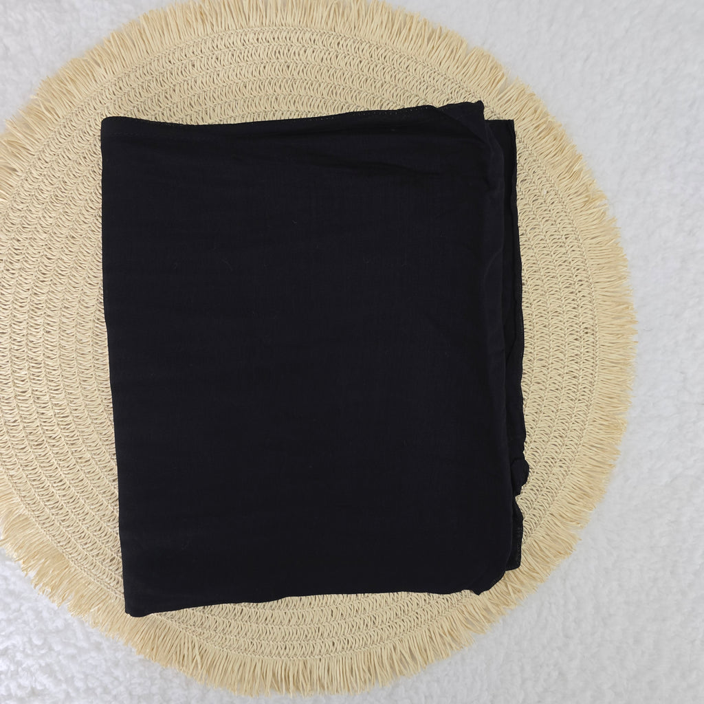 1pc Women's Bamboo Hijab Black, Solid Color Eco-Friendly Scarf, Breathable Bamboo  Hijab, Muslim Headwrap, Suitable for All Seasons