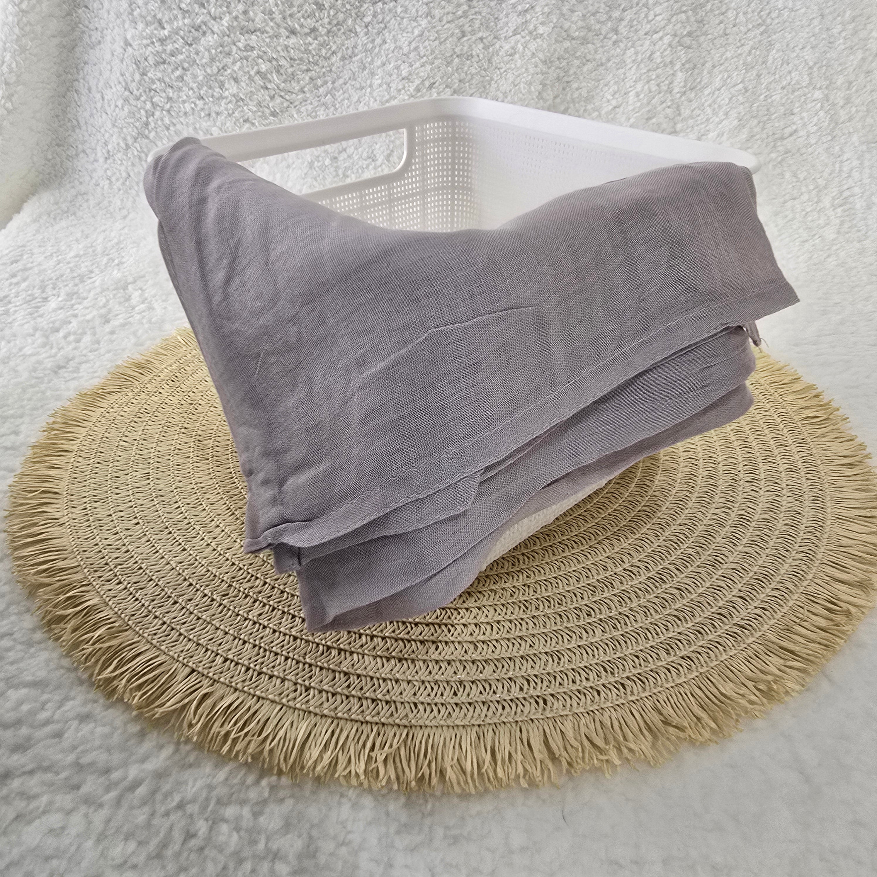 1pc Women's Bamboo Hijab Dusty Lilac, Solid Color Eco-Friendly Scarf, Breathable Bamboo  Hijab, Muslim Headwrap, Suitable for All Seasons