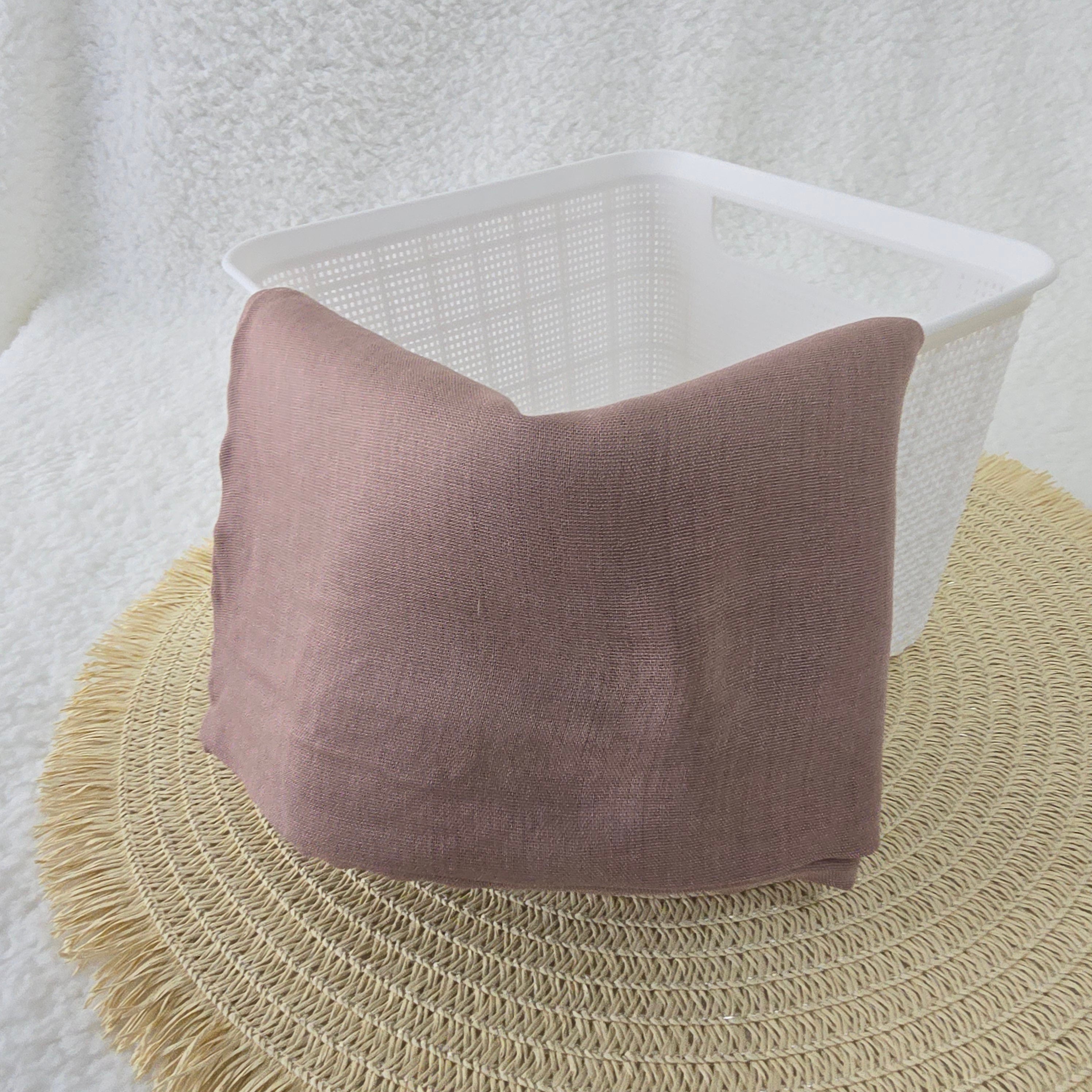 1pc Women's Bamboo Hijab Dusty Plum, Solid Color Eco-Friendly Scarf, Breathable Bamboo  Hijab, Muslim Headwrap, Suitable for All Seasons