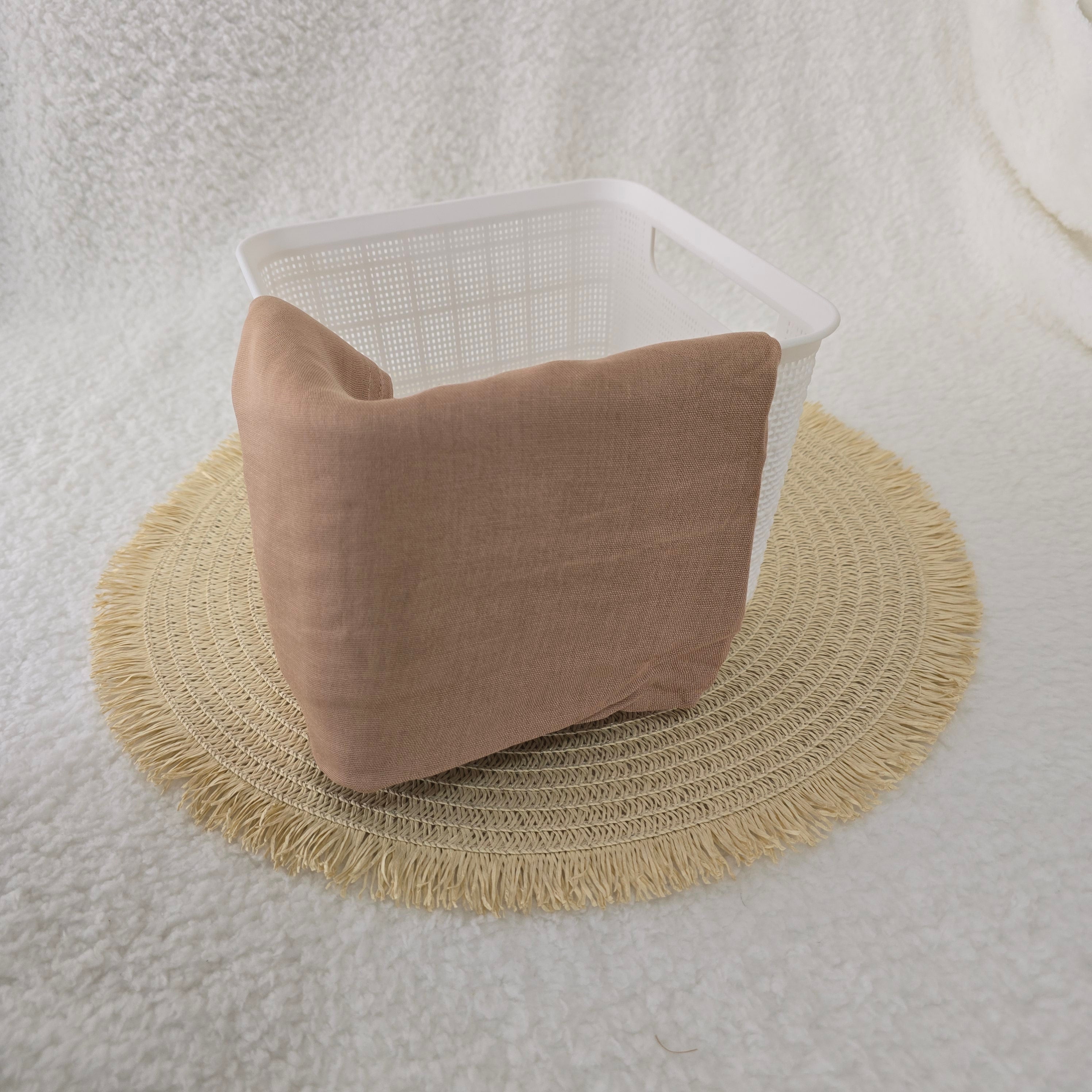 1pc Women's Bamboo Hijab Fawn, Solid Color Eco-Friendly Scarf, Breathable Bamboo  Hijab, Muslim Headwrap, Suitable for All Seasons