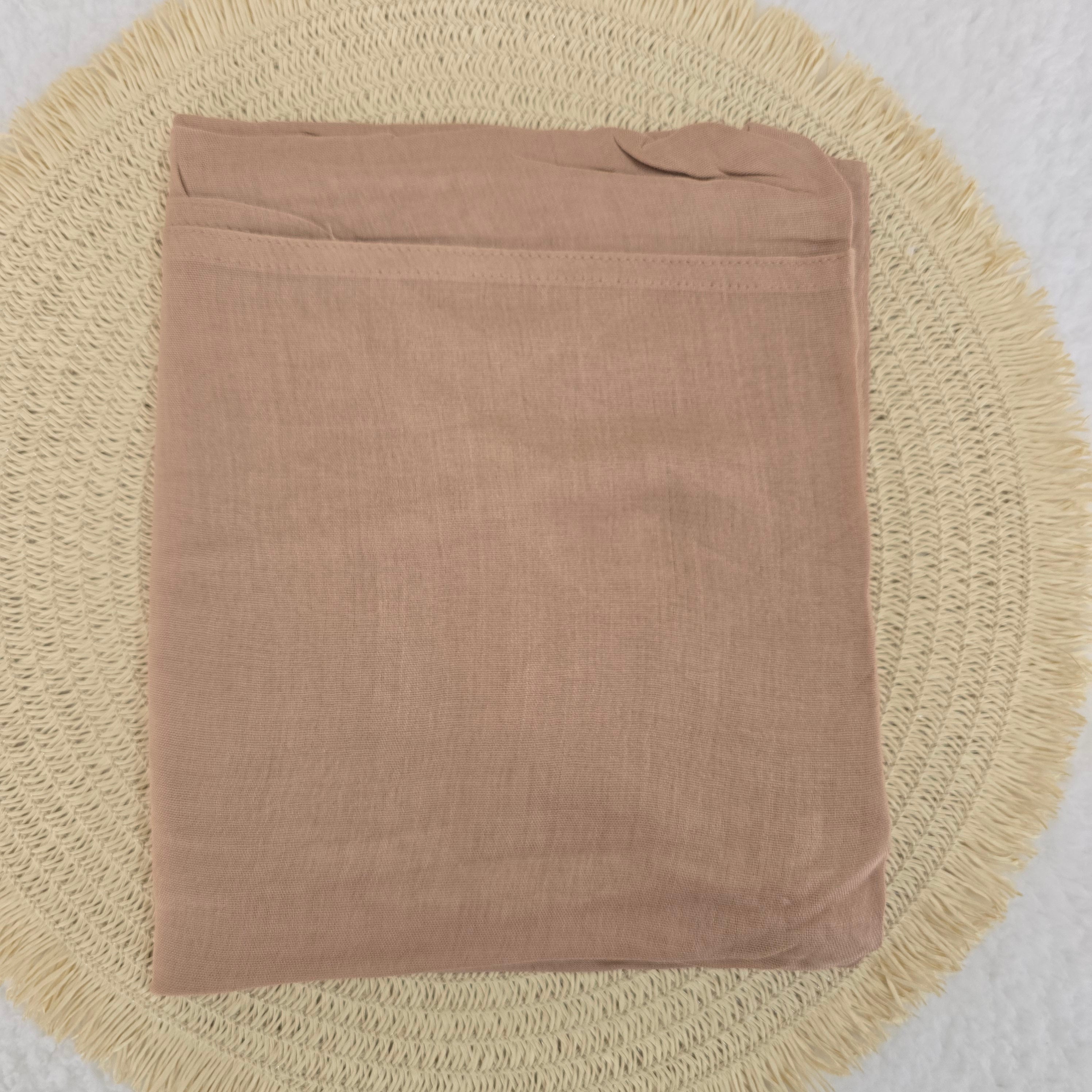 1pc Women's Bamboo Hijab Fawn, Solid Color Eco-Friendly Scarf, Breathable Bamboo  Hijab, Muslim Headwrap, Suitable for All Seasons