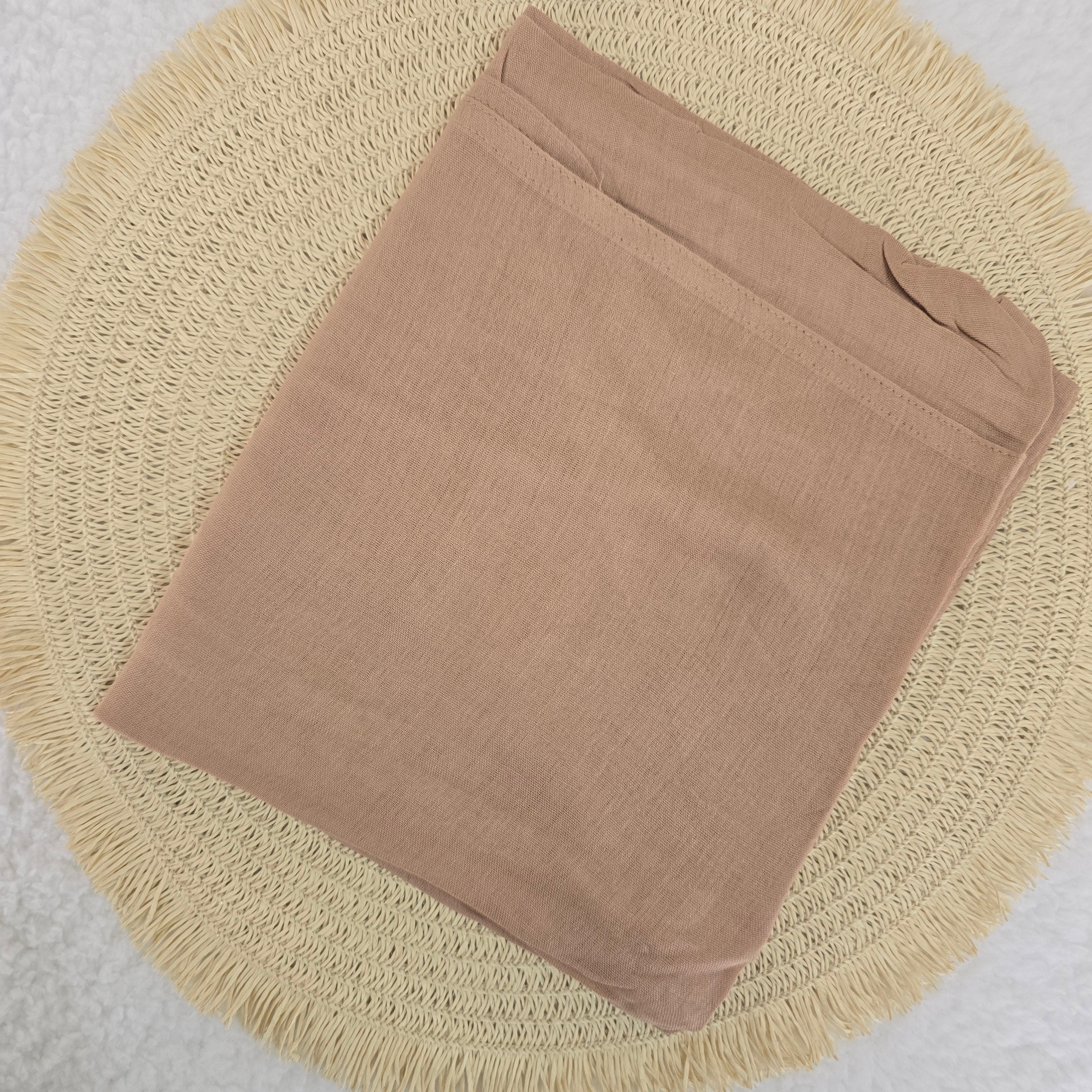 1pc Women's Bamboo Hijab Fawn, Solid Color Eco-Friendly Scarf, Breathable Bamboo  Hijab, Muslim Headwrap, Suitable for All Seasons