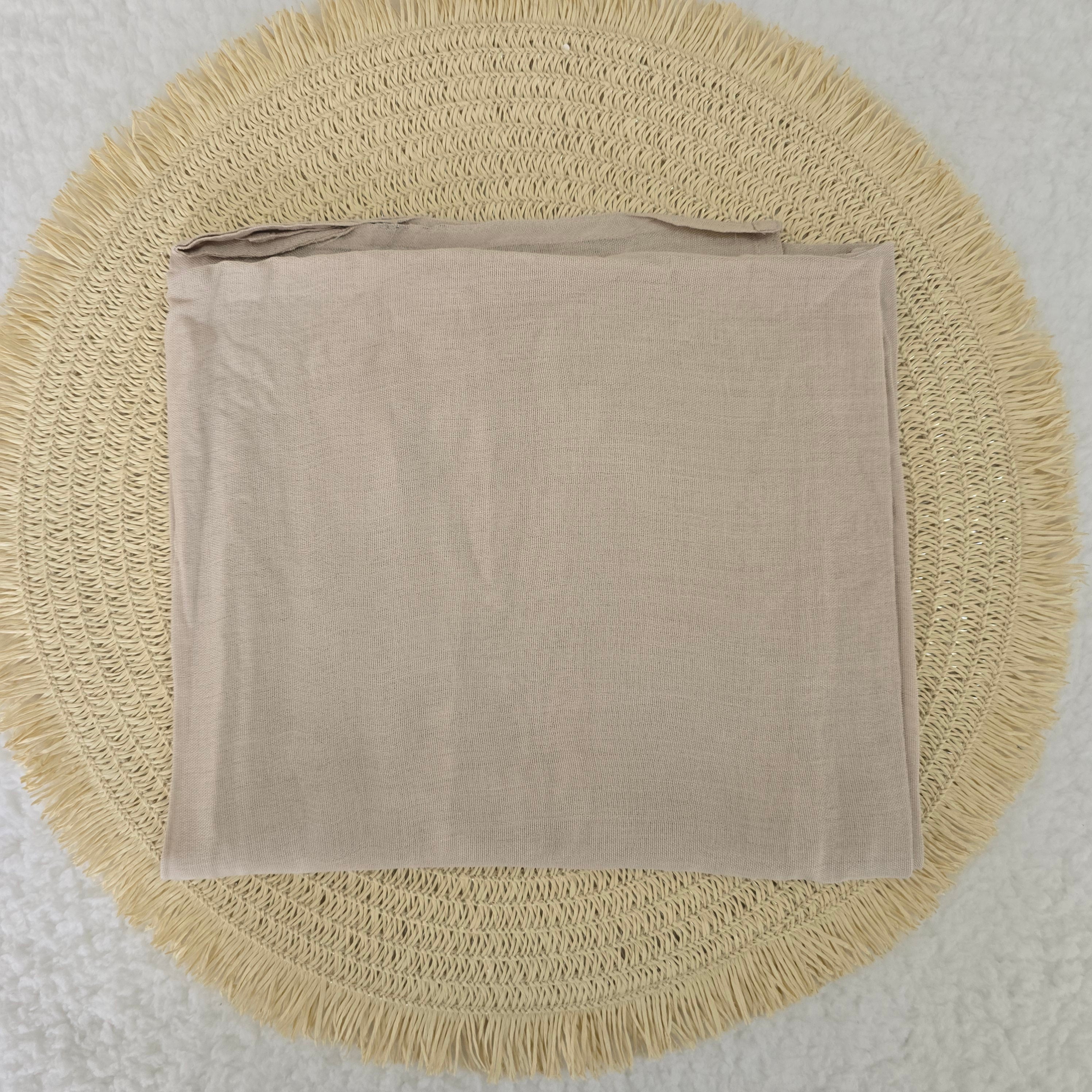 1pc Women's Bamboo Hijab Light Taupe, Solid Color Eco-Friendly Scarf, Breathable Bamboo  Hijab, Muslim Headwrap, Suitable for All Seasons