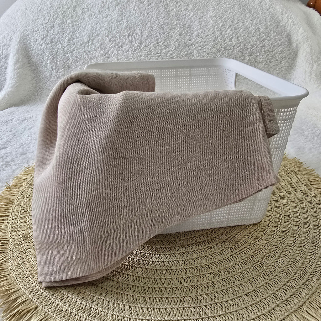 1pc Women's Bamboo Hijab Light Taupe, Solid Color Eco-Friendly Scarf, Breathable Bamboo  Hijab, Muslim Headwrap, Suitable for All Seasons