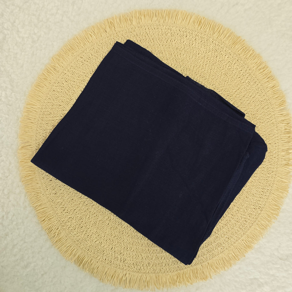 1pc Women's Bamboo Hijab Midnight Navy, Solid Color Eco-Friendly Scarf, Breathable Bamboo  Hijab, Muslim Headwrap, Suitable for All Seasons