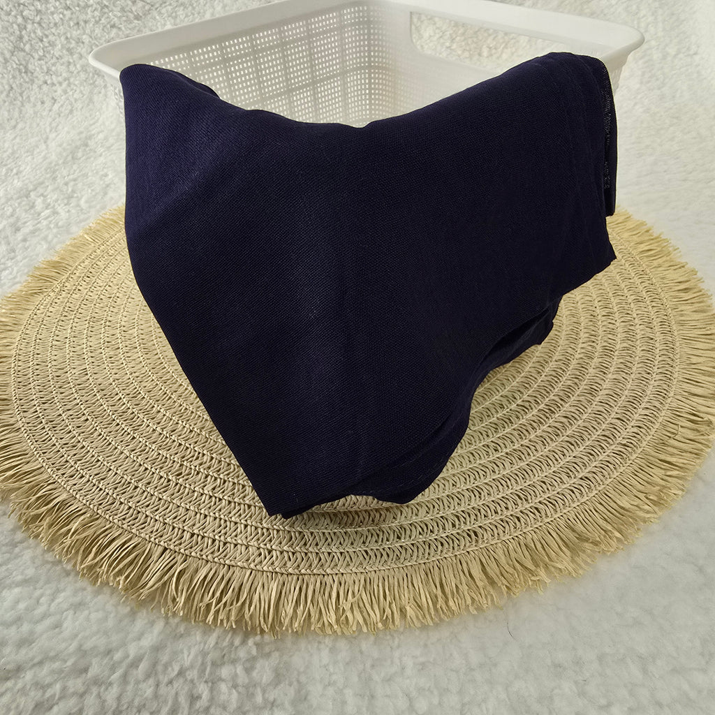 1pc Women's Bamboo Hijab Midnight Navy, Solid Color Eco-Friendly Scarf, Breathable Bamboo  Hijab, Muslim Headwrap, Suitable for All Seasons