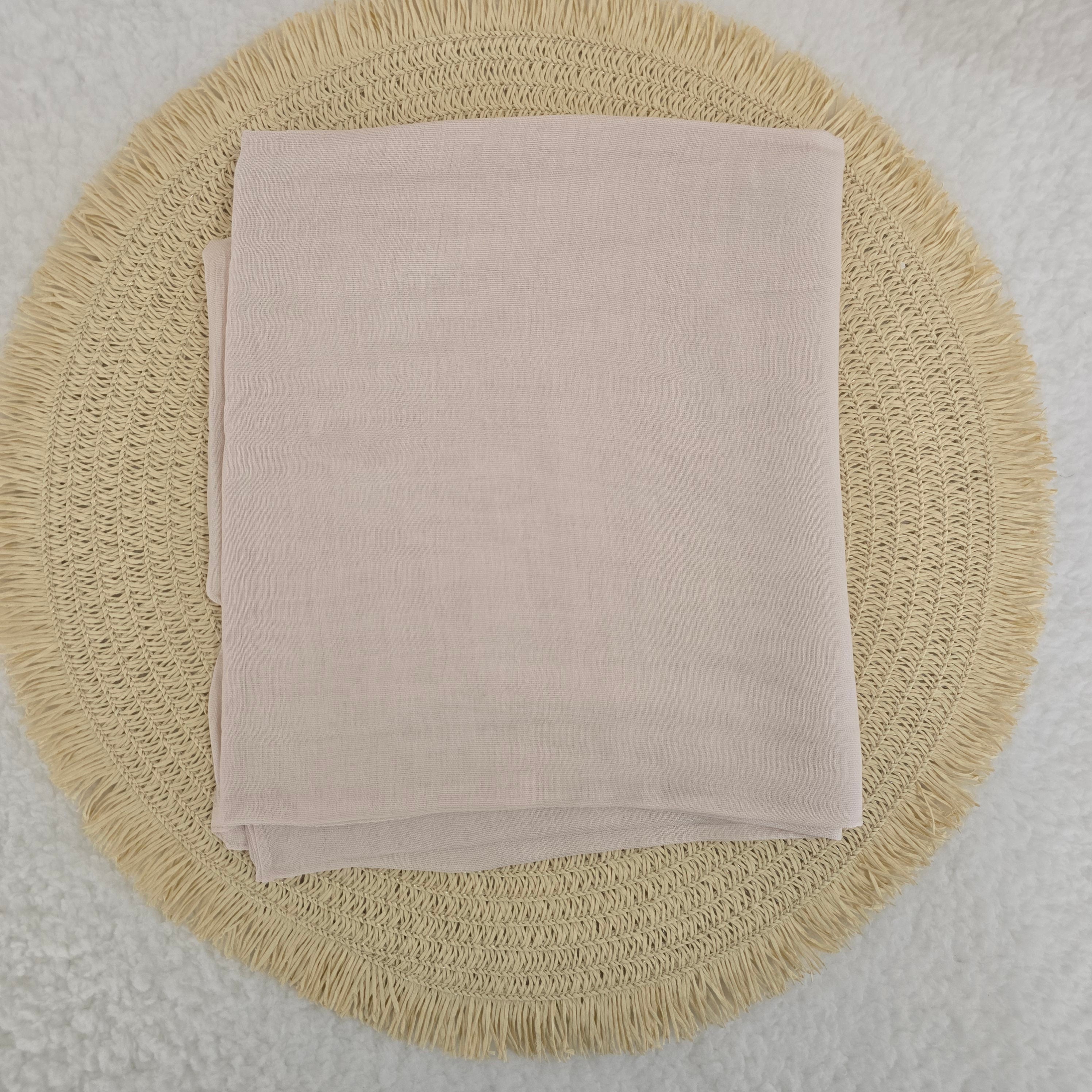 1pc Women's Bamboo Hijab Rose Nude, Solid Color Eco-Friendly Scarf, Breathable Bamboo  Hijab, Muslim Headwrap, Suitable for All Seasons