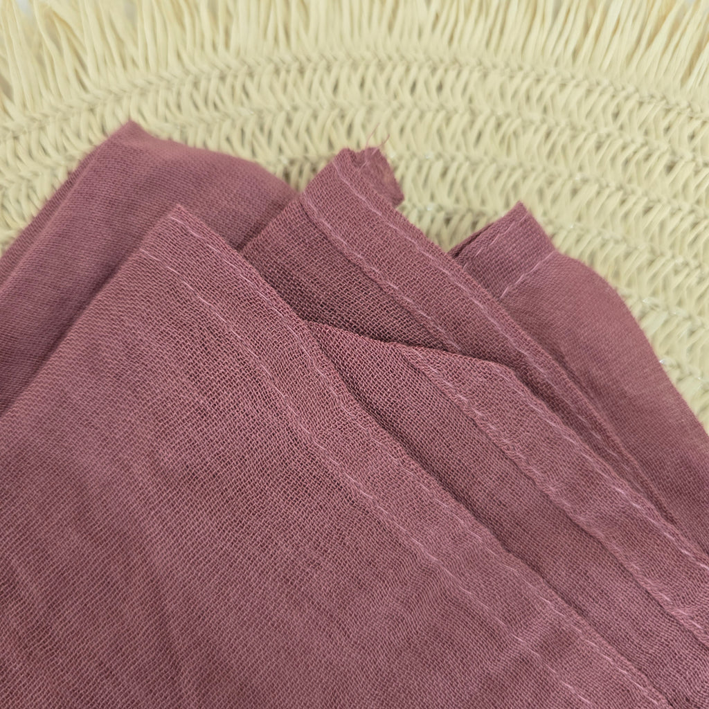 1pc Women's Bamboo Hijab Rosewood , Solid Color Eco-Friendly Scarf, Breathable Bamboo  Hijab, Muslim Headwrap, Suitable for All Seasons