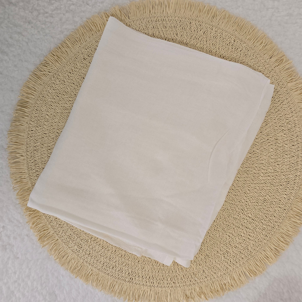 1pc Women's Bamboo Hijab White, Solid Color Eco-Friendly Scarf, Breathable Bamboo  Hijab, Muslim Headwrap, Suitable for All Seasons