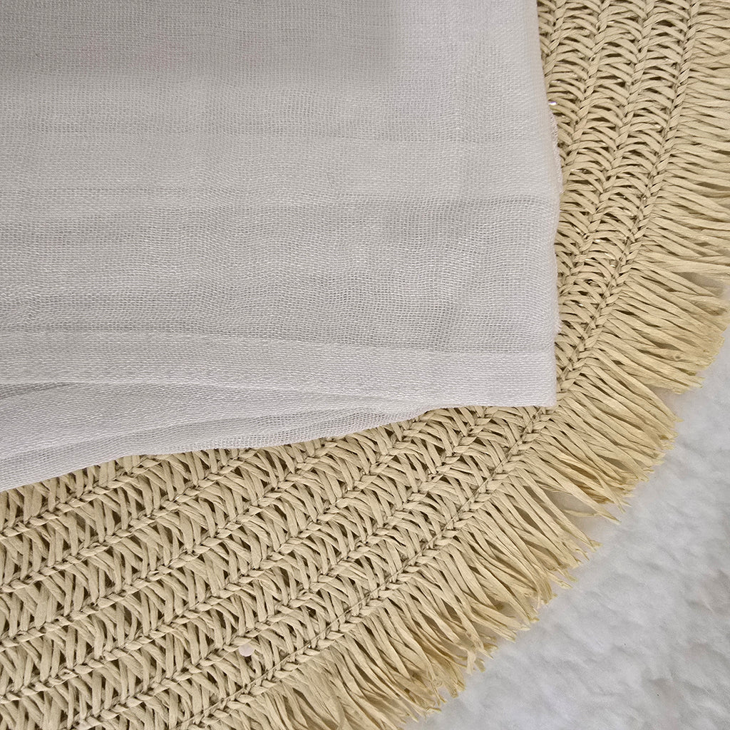 1pc Women's Bamboo Hijab White, Solid Color Eco-Friendly Scarf, Breathable Bamboo  Hijab, Muslim Headwrap, Suitable for All Seasons