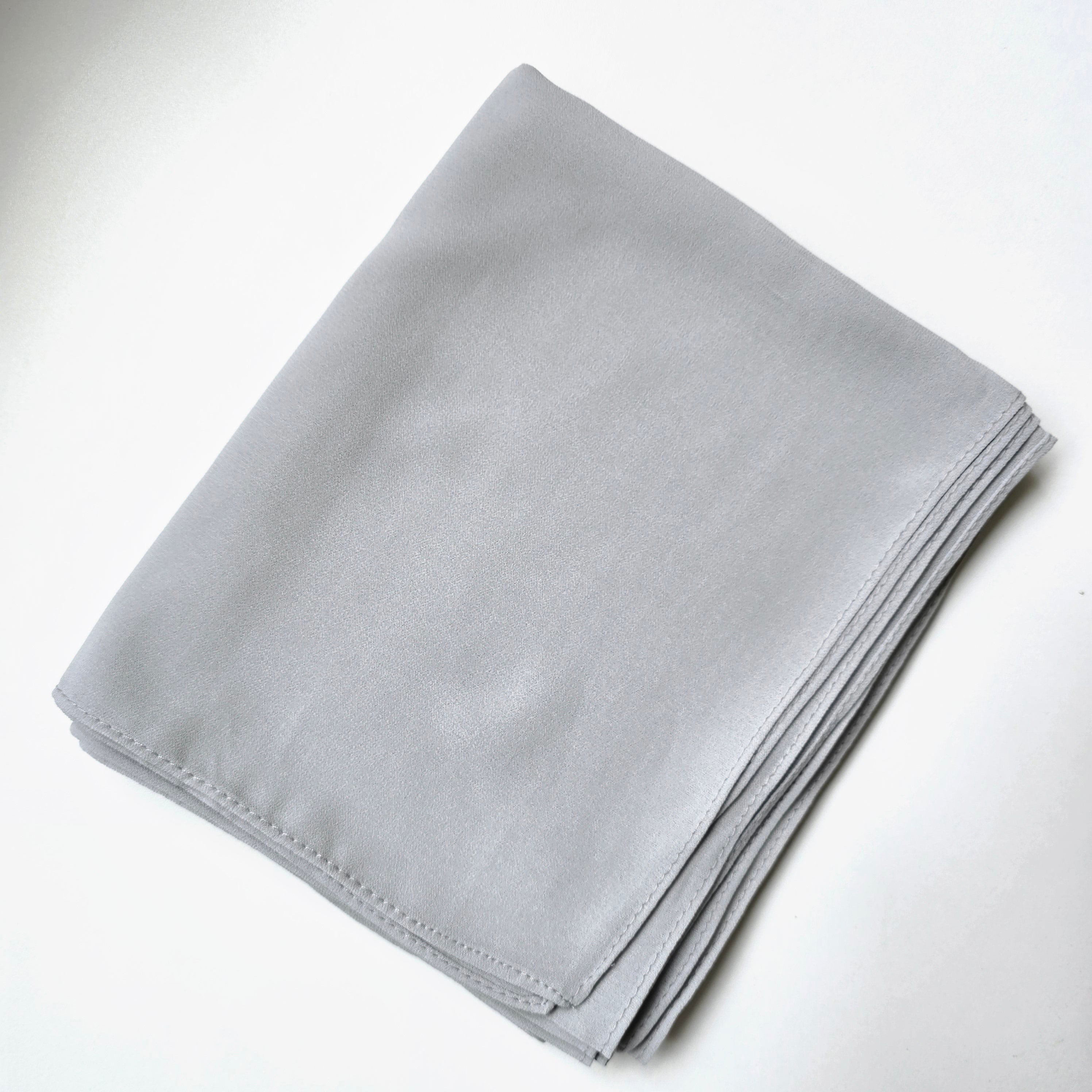 1pc Women's Chiffon Hijab Cloud Grey, Solid Color Knitted Scarf, Chiffon Hijab, Muslim Prayer Headwrap, Suitable For All Seasons