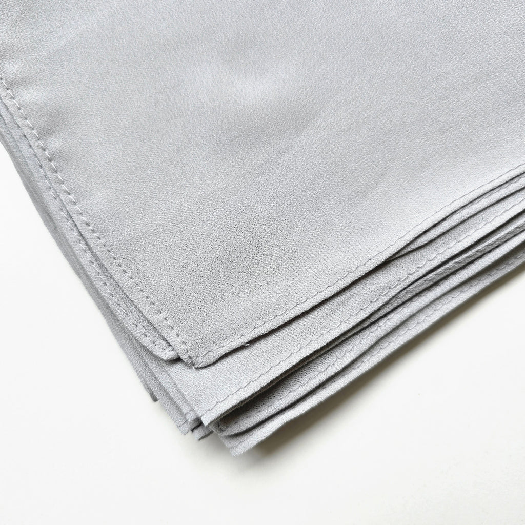 1pc Women's Chiffon Hijab Cloud Grey, Solid Color Knitted Scarf, Chiffon Hijab, Muslim Prayer Headwrap, Suitable For All Seasons