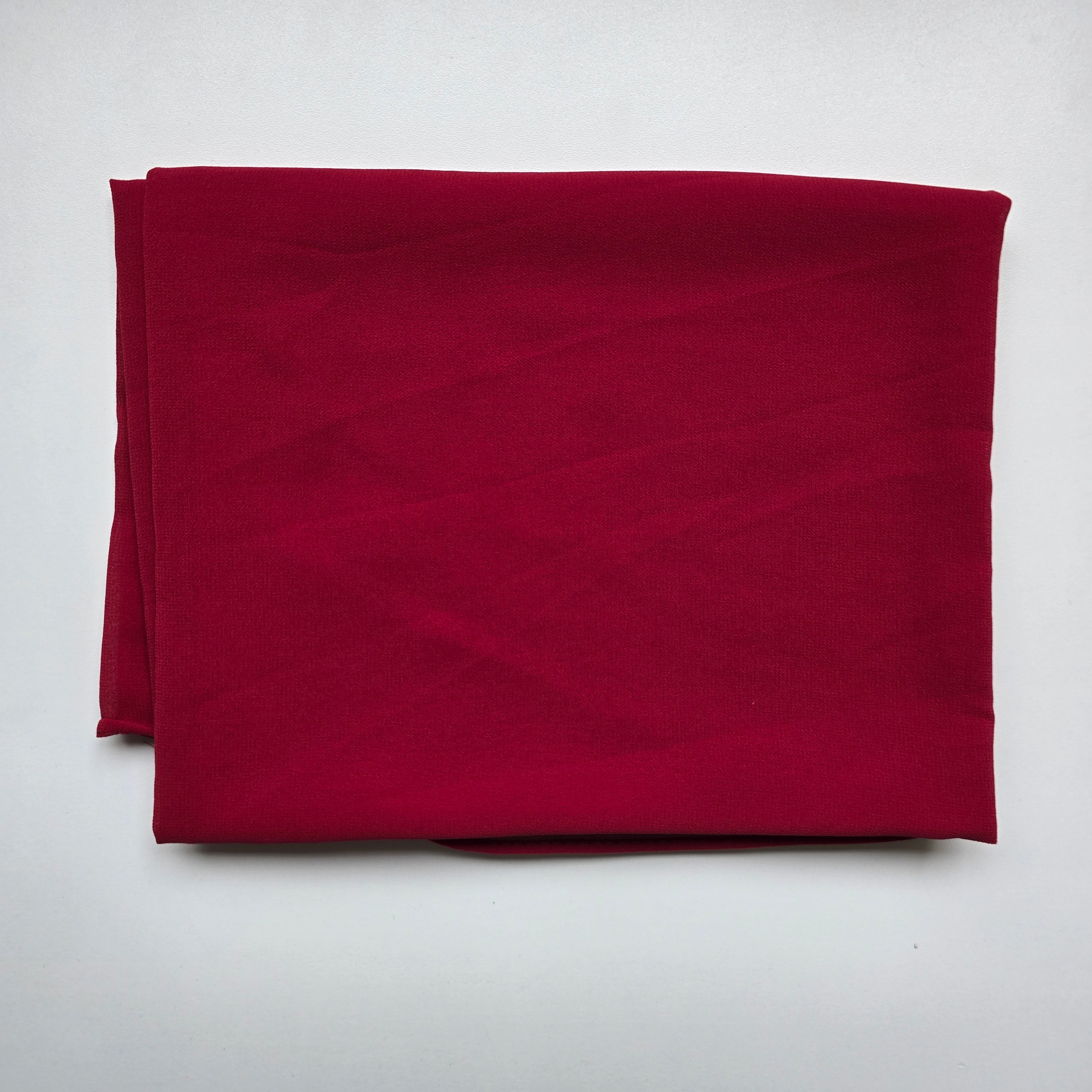 1pc Women's Chiffon Hijab Cool Maroon, Solid Color Knitted Scarf, Chiffon Hijab, Muslim Prayer Headwrap, Suitable For All Seasons