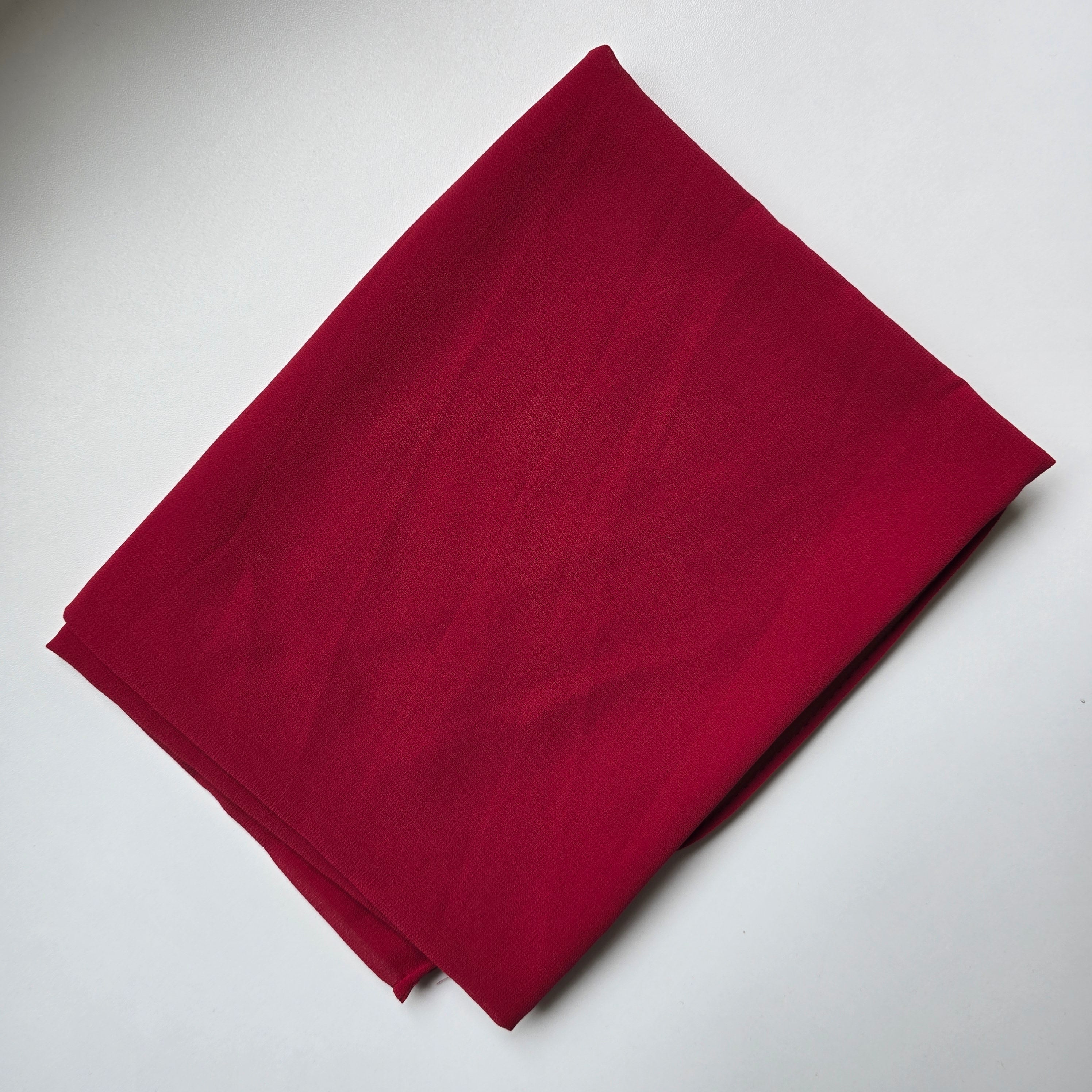 1pc Women's Chiffon Hijab Cool Maroon, Solid Color Knitted Scarf, Chiffon Hijab, Muslim Prayer Headwrap, Suitable For All Seasons