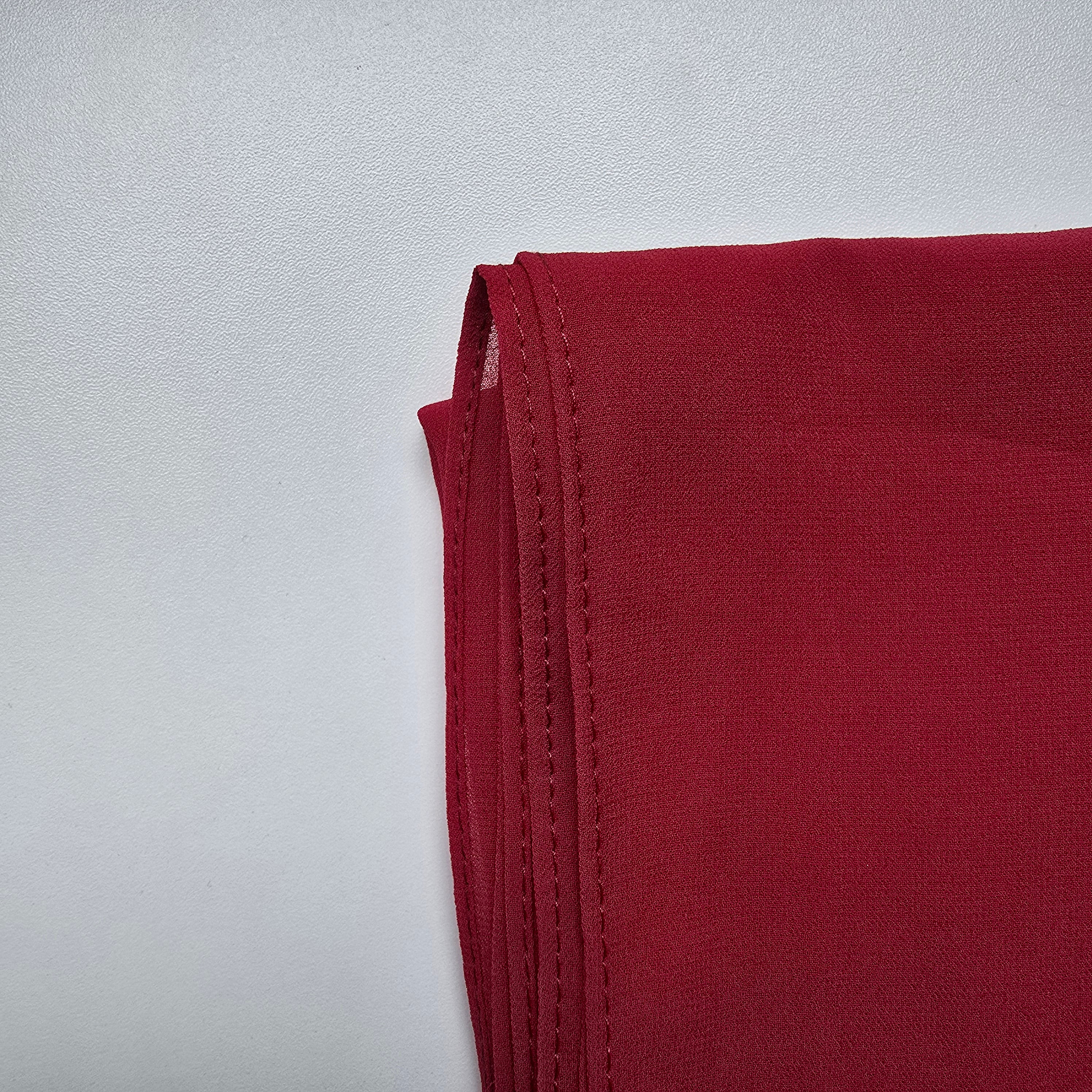 1pc Women's Chiffon Hijab Cool Maroon, Solid Color Knitted Scarf, Chiffon Hijab, Muslim Prayer Headwrap, Suitable For All Seasons