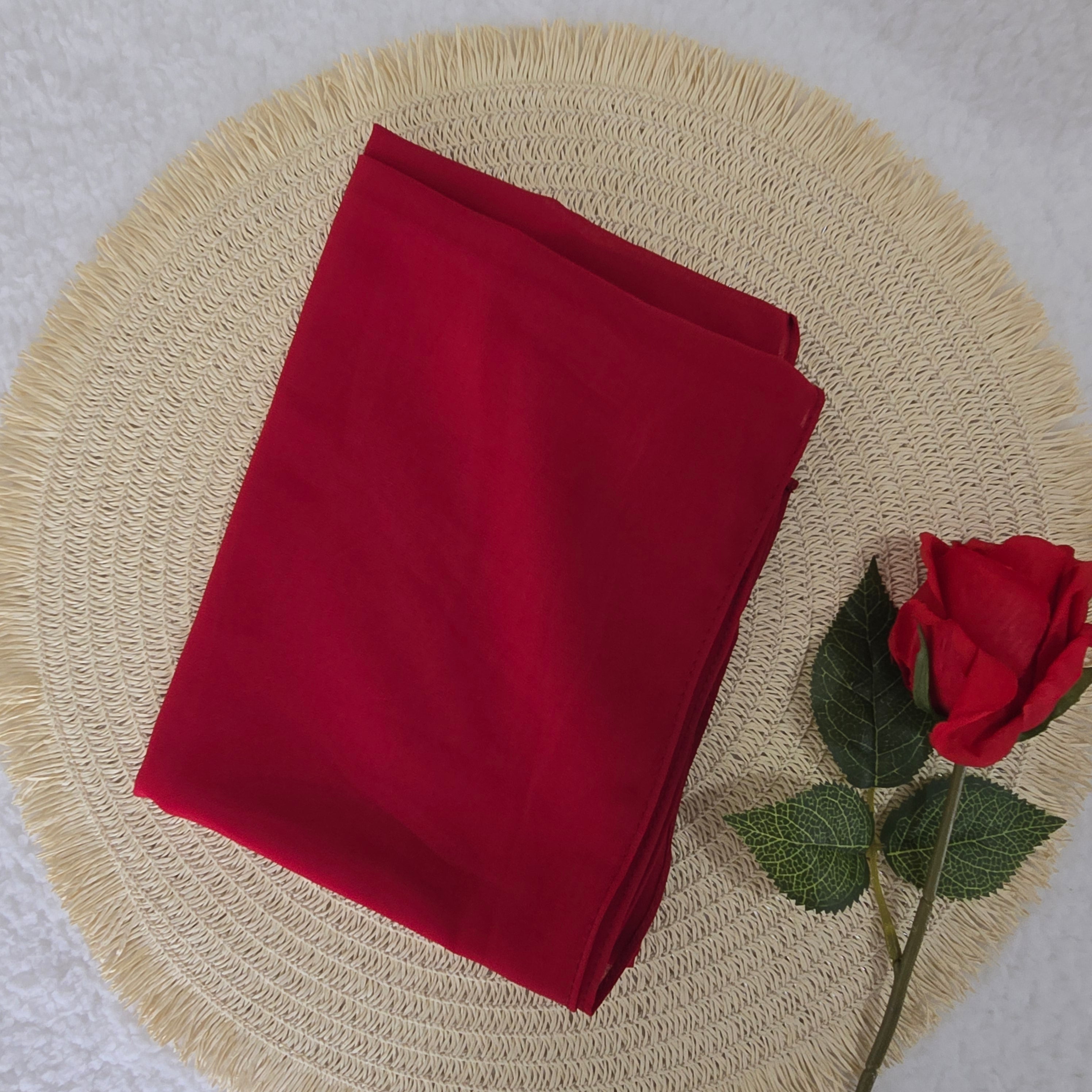 1pc Women's Chiffon Hijab Cool Maroon, Solid Color Knitted Scarf, Chiffon Hijab, Muslim Prayer Headwrap, Suitable For All Seasons