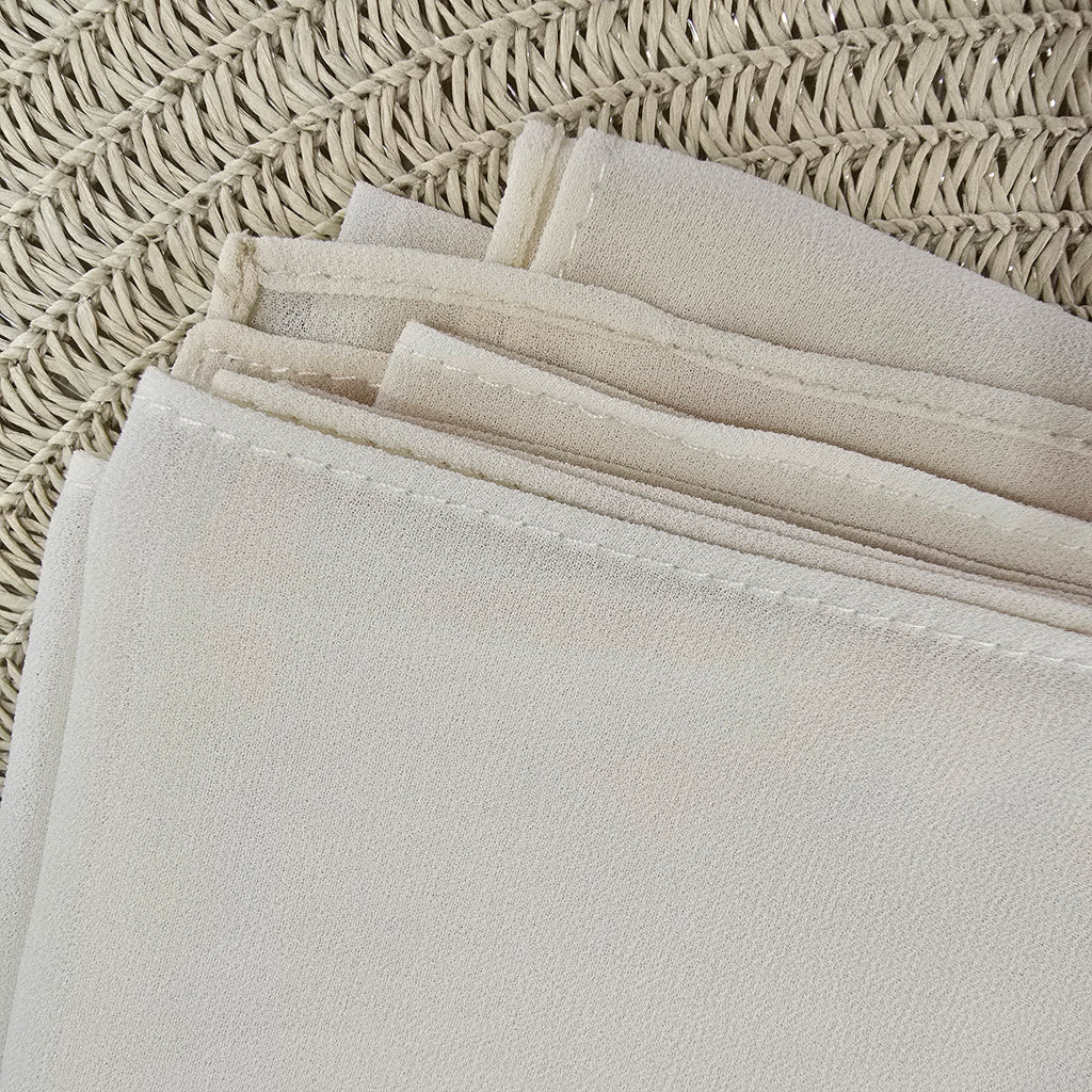 1pc Women's Chiffon Hijab Cream, Solid Color Knitted Scarf, Chiffon Hijab, Muslim Prayer Headwrap, Suitable For All Seasons